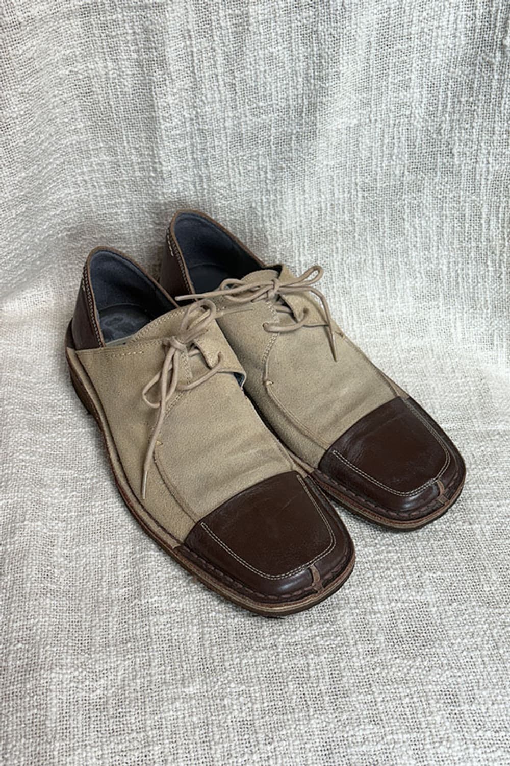 Leather & Suede Two-Tone Derby Shoes 상품이미지3