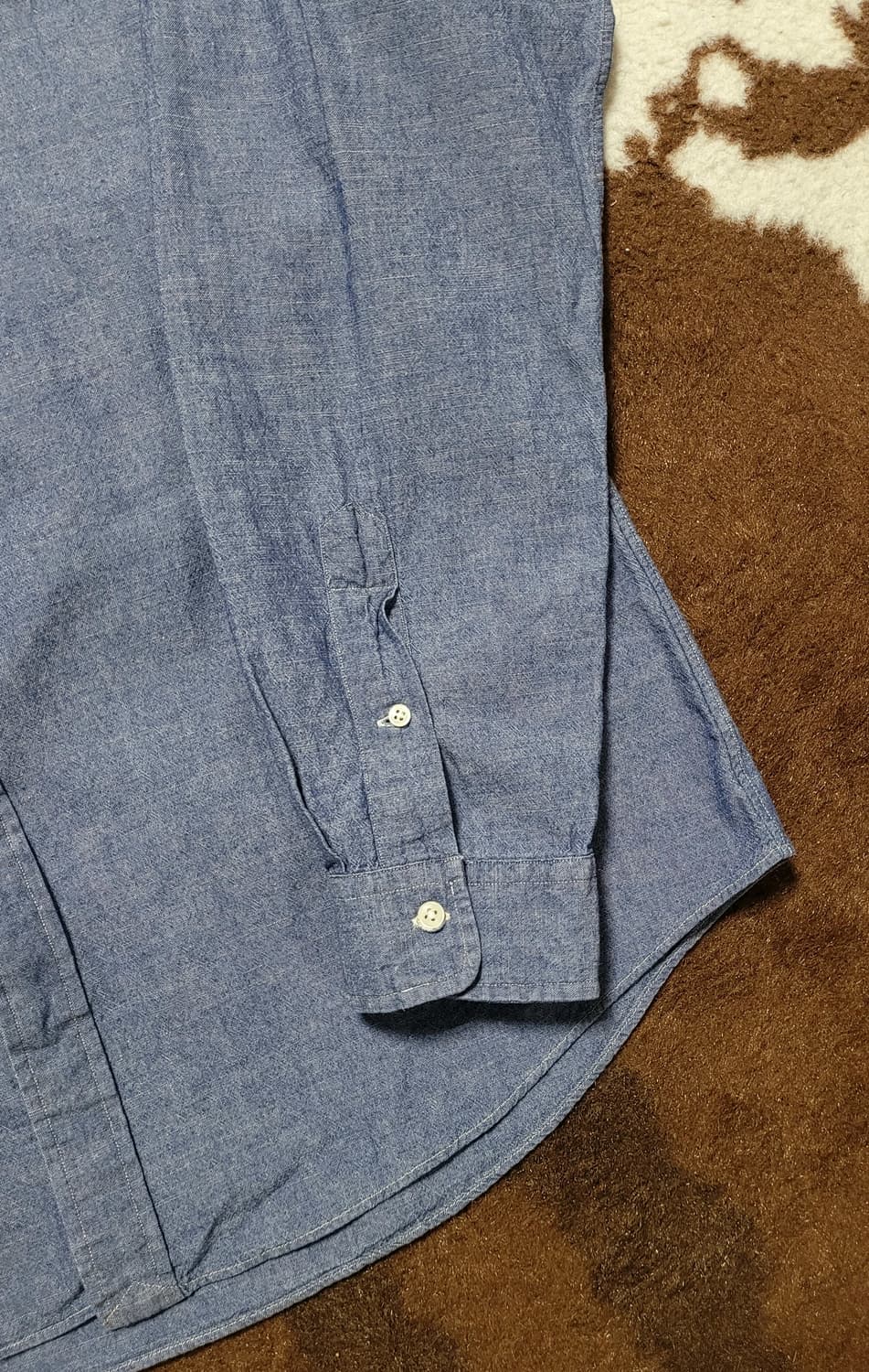 폴로 랄프로렌 남성용 블루 면셔츠(XL) 상품이미지5