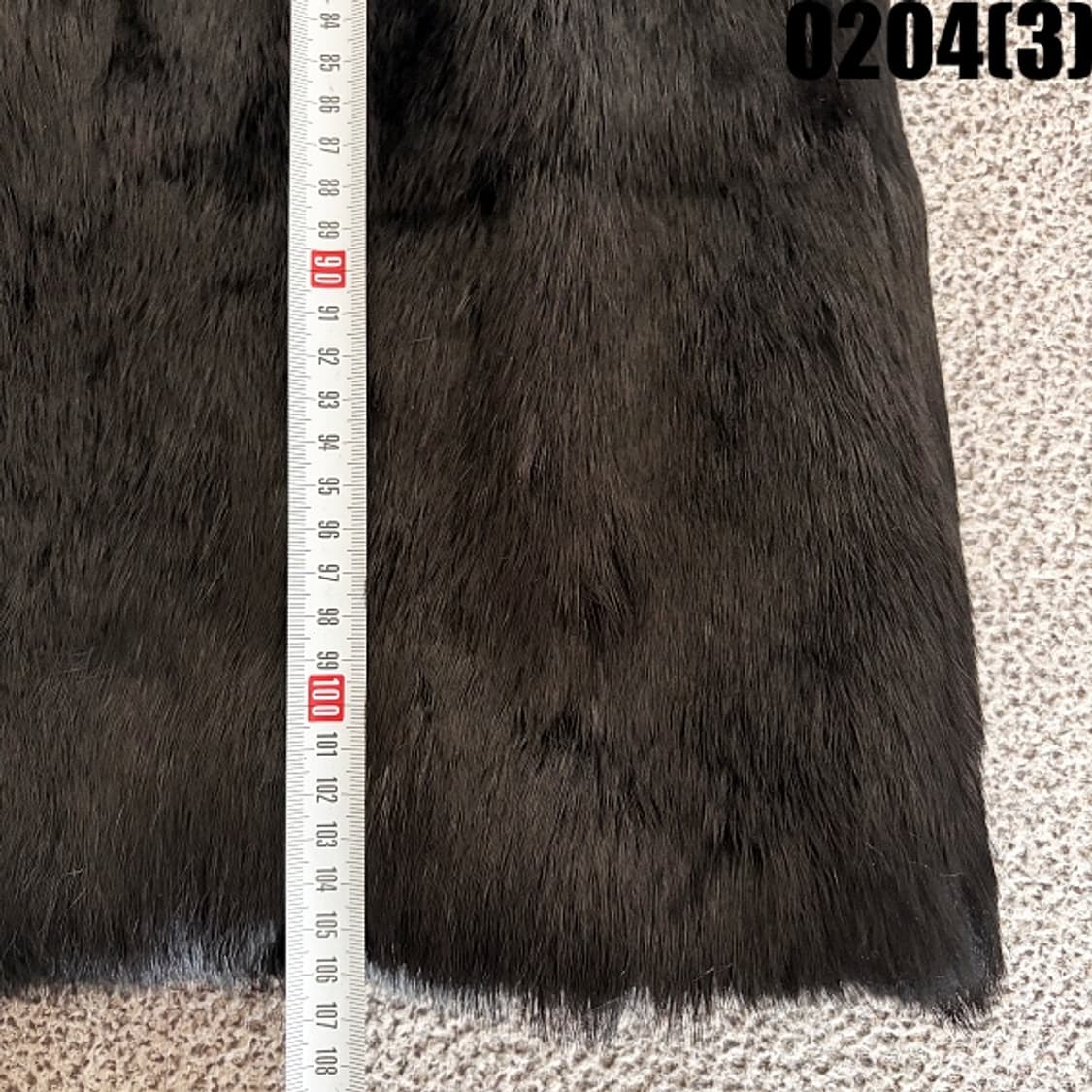 [55] 댄디 리얼 래빗 퍼 토끼털 천연 밍크 롱 코트 0204(3) 상품이미지8