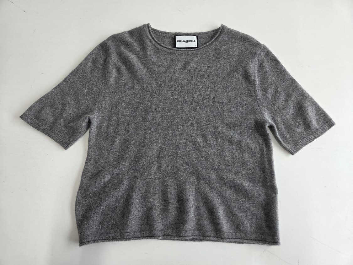 칼라거펠트 캐시미어 반팔 니트 그레이 77 상품이미지1