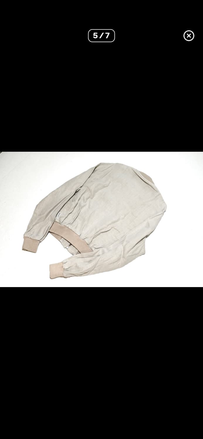 아르마니 진스 90s 린넨 봄버 블루종 상품이미지7