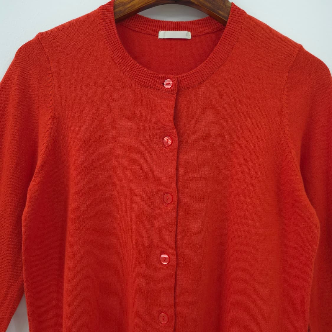 GU 레드 라운드넥 가디건 상품이미지3