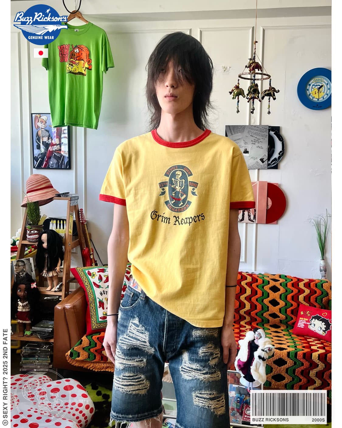Early 2000s Buzz Ricksons Ringer T-Shirt 상품이미지1