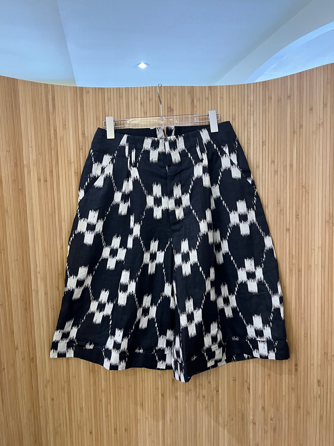 하버색 린넨 패턴 반바지 판매 m사이즈 상품이미지1