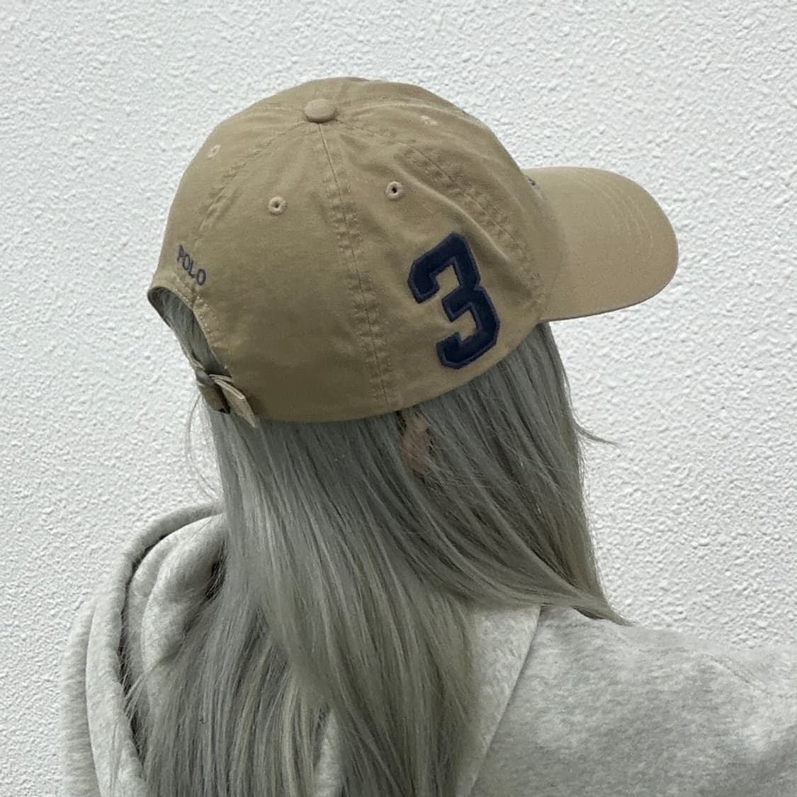 폴로 랄프로렌 네이비 빅포니 베이지 볼캡 상품이미지3