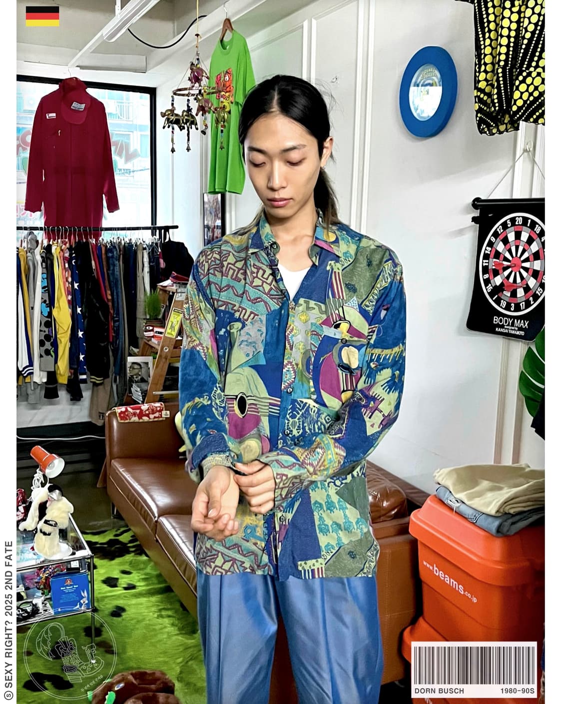 1980-90s Dorn Busch Germany Silk Shirt 상품이미지1