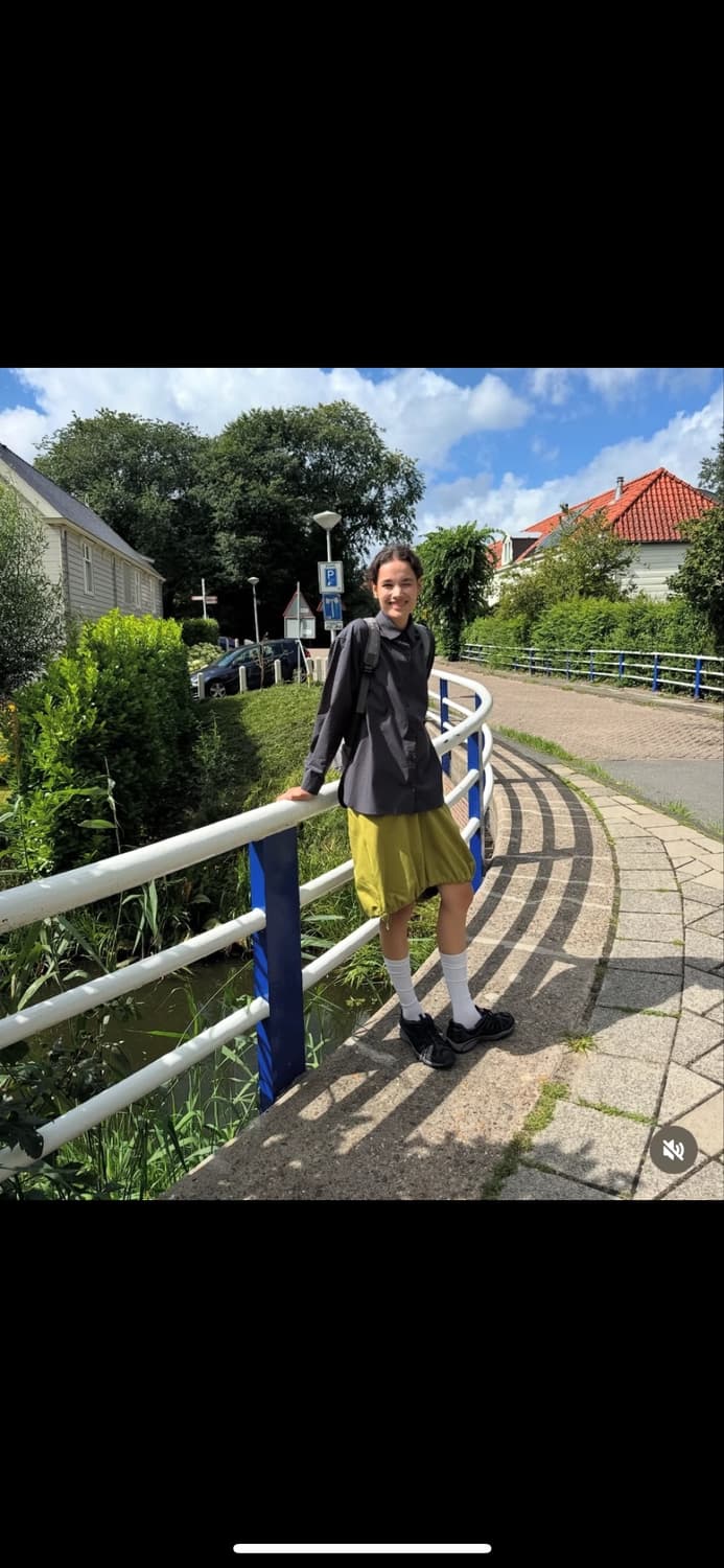 (택O) 페스토 올리브 미디 스커트 상품이미지1