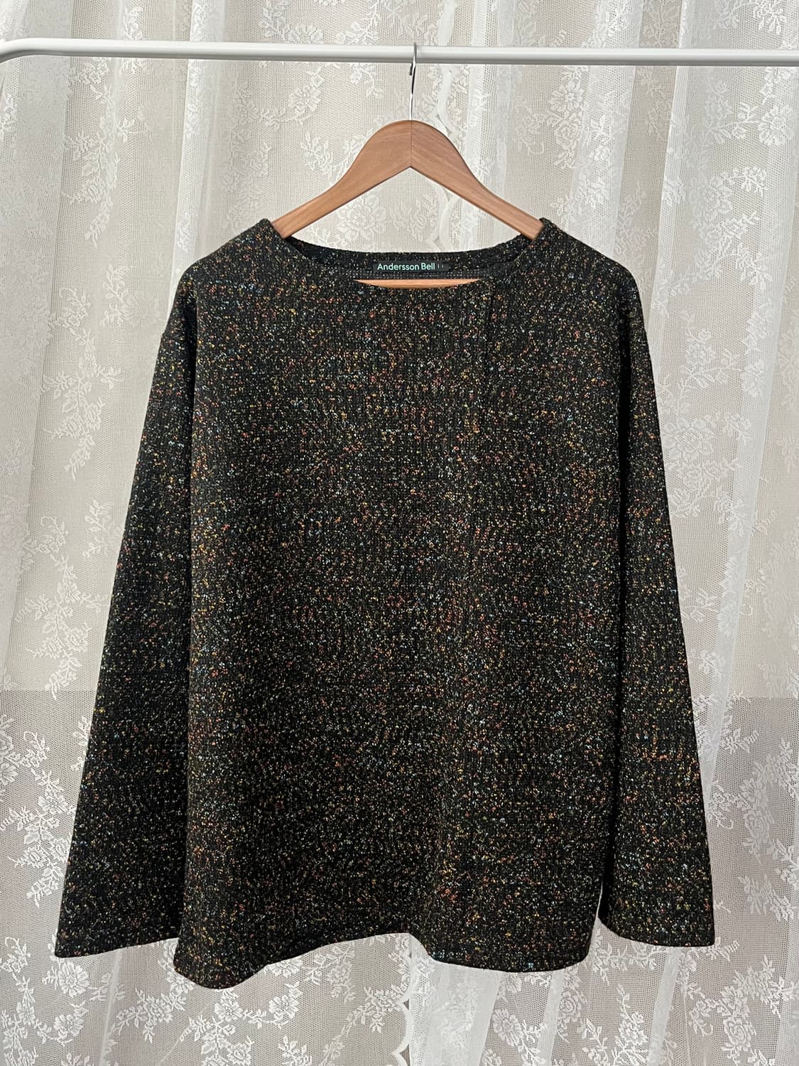 L) 앤더슨벨 런던 보트넥 풀오버 블랙 상품이미지1