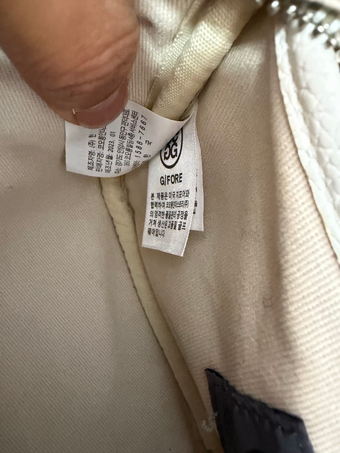 정품) 지포어 GFORE 23ss 화이트 토트백 숄더백  상품이미지8