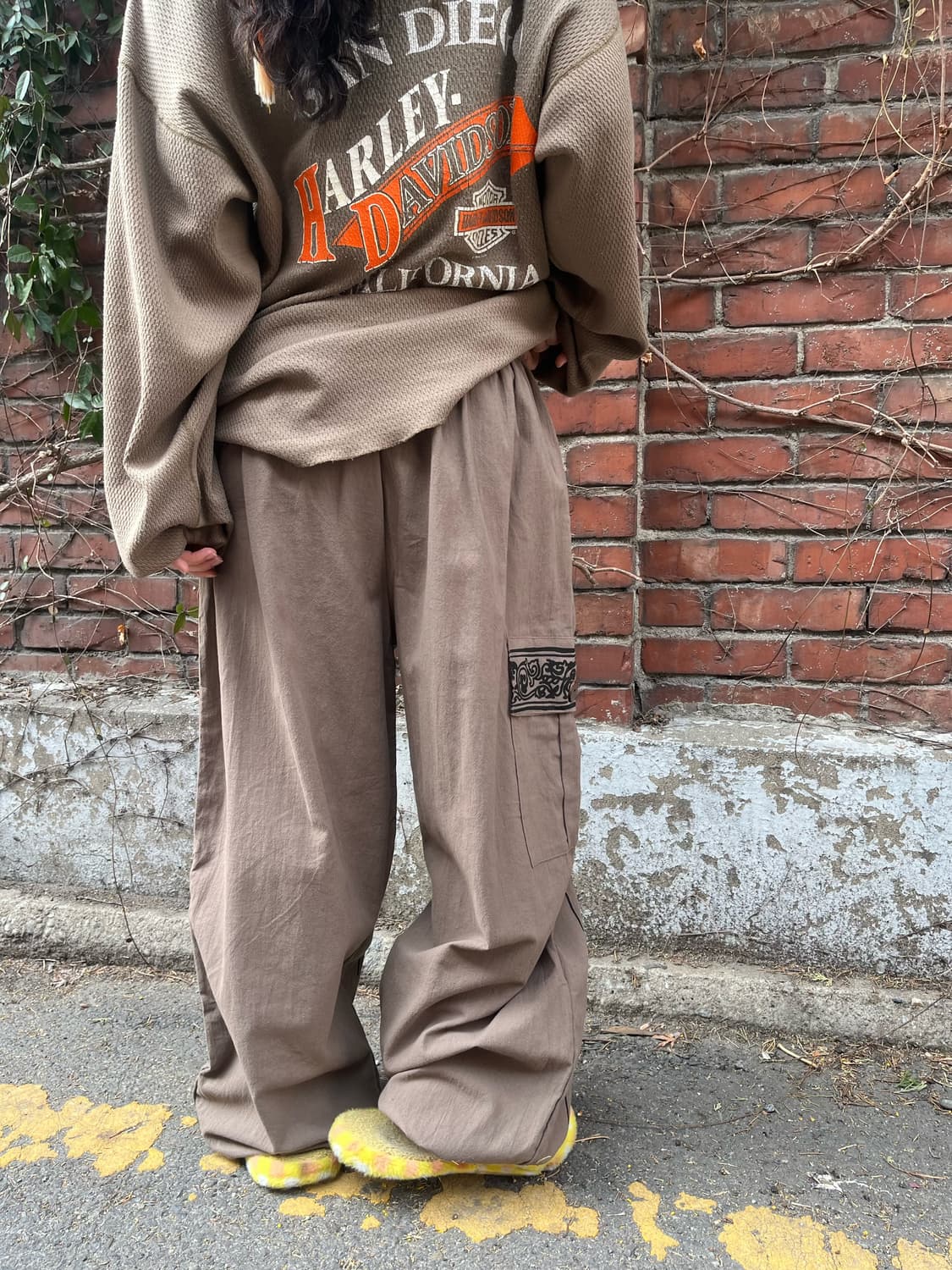 히피 에스닉 문양 와이드 벌룬 팬츠 상품이미지7