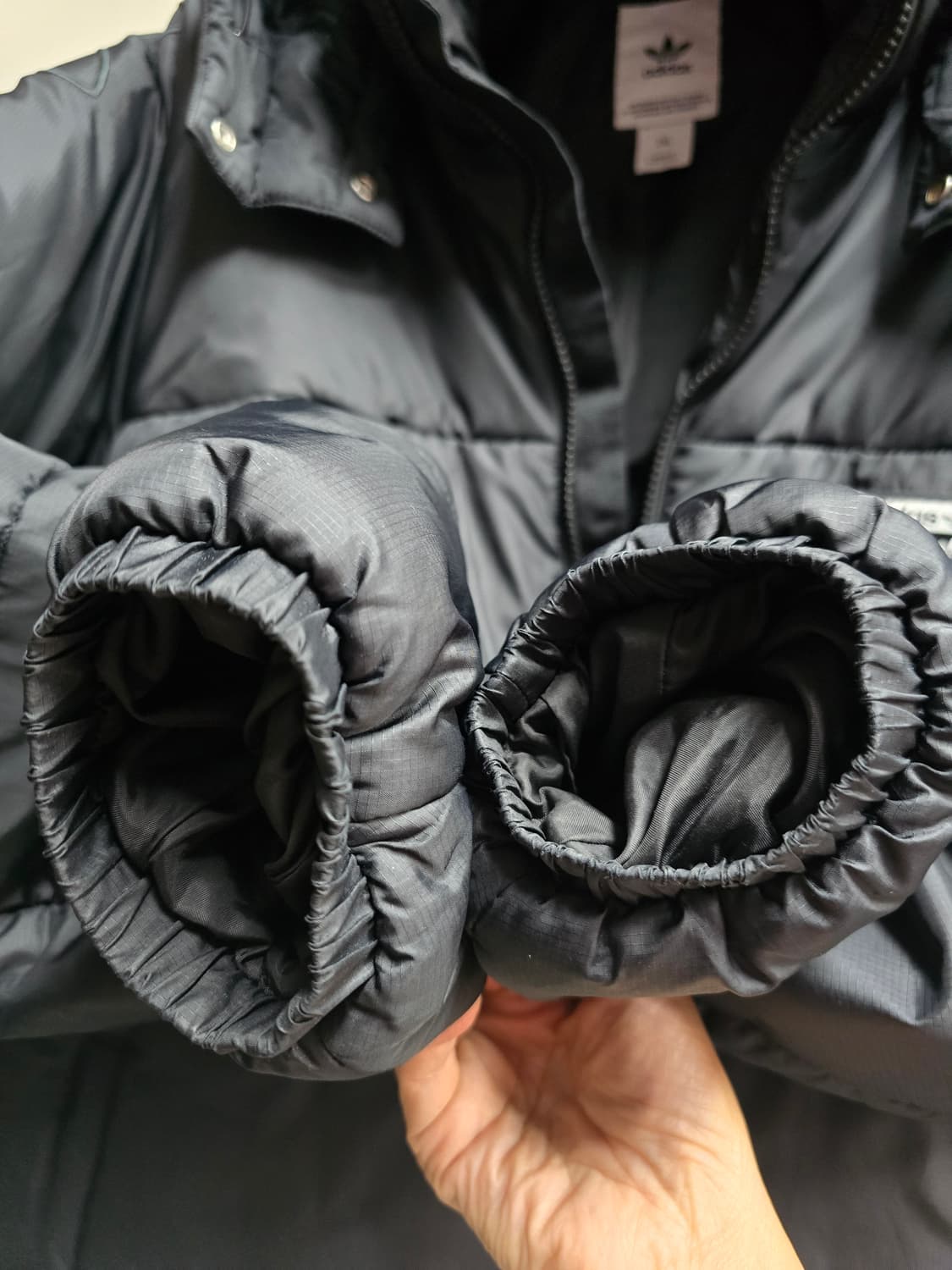 빅사이즈 아디다스 후드 패딩 점퍼 2XL 블랙 상품이미지4