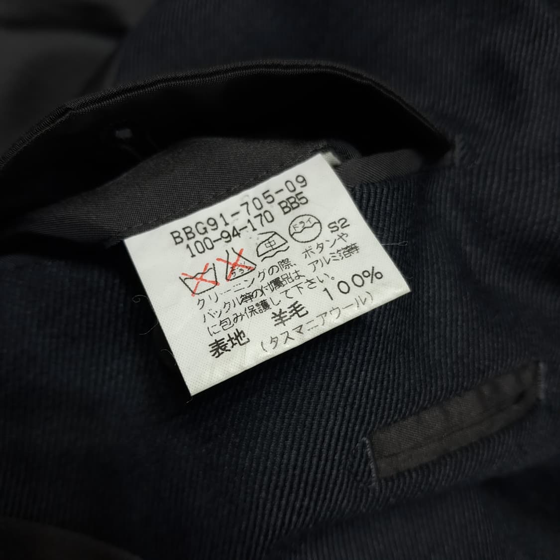 CL004 버버리런던 일본판 태즈매니아울 블랙 더블 블레이저 상품이미지7