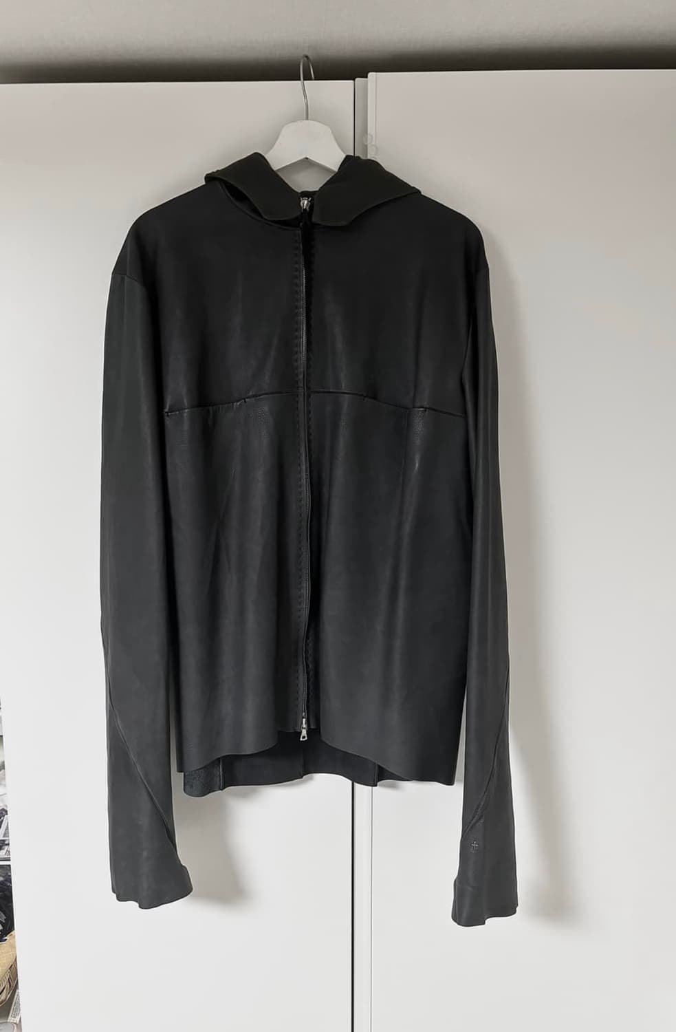 구매) 아마데이 레더 후드 자켓 상품이미지1