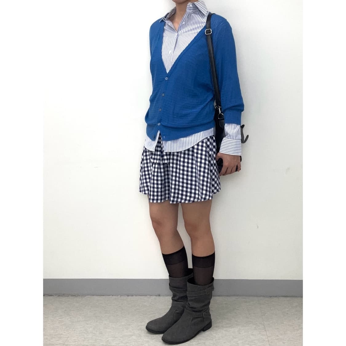 빈티지 체크 리본 스커트 상품이미지4