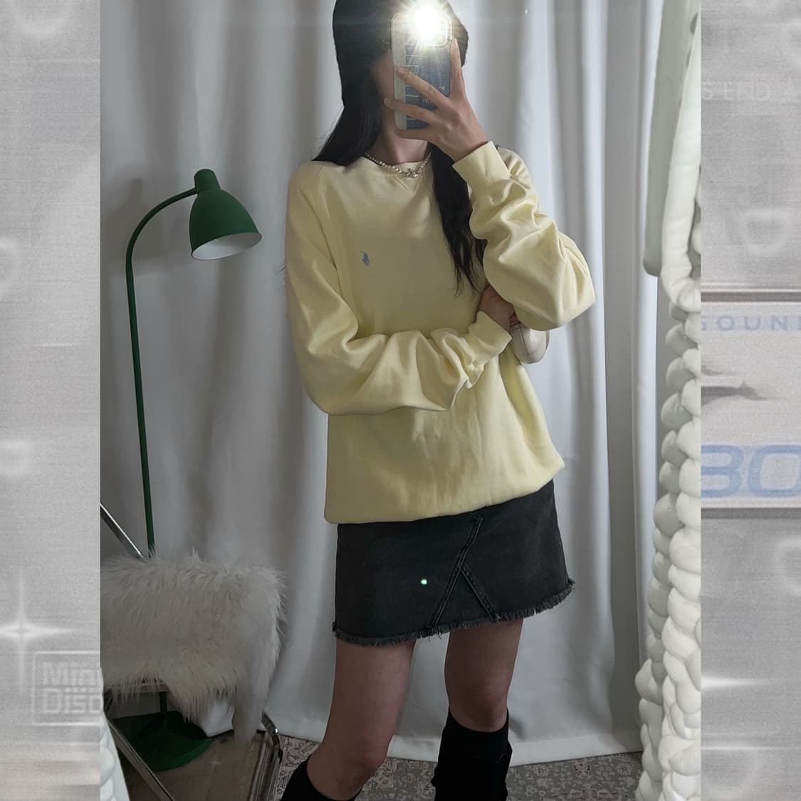 폴로 랄프로렌 오버핏 노란색 맨투맨 상품이미지3