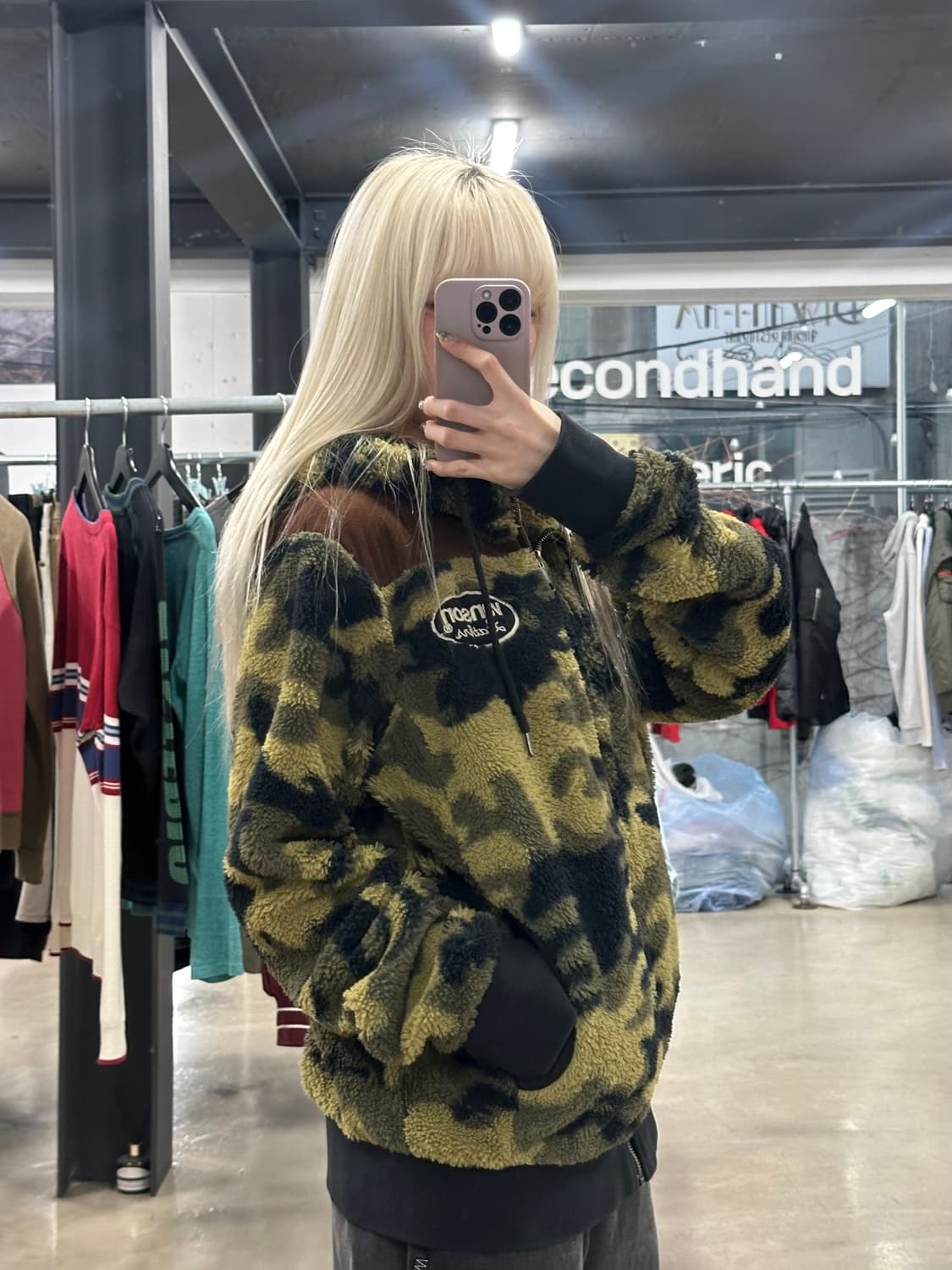 벤슨 카모플라쥬 플리스 후드 집업 자켓 상품이미지1