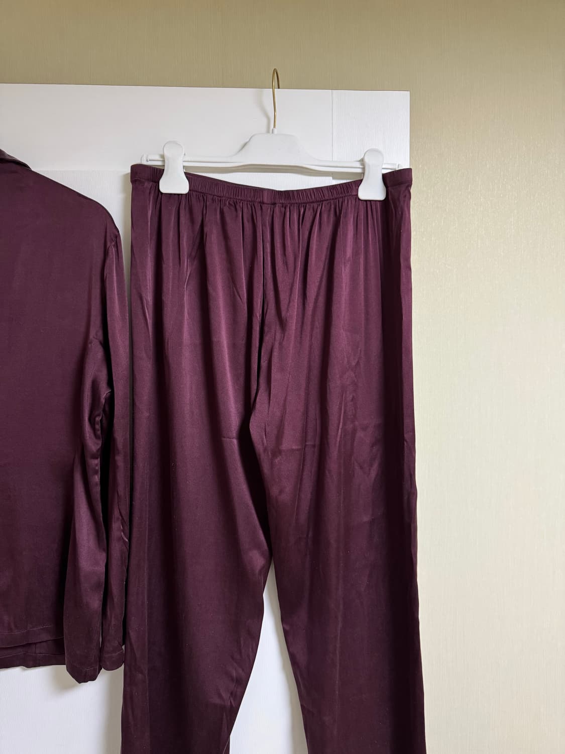 [LA PERLA] 라펠라 버건디 상하의 파자마 잠옷 세트 상품이미지7