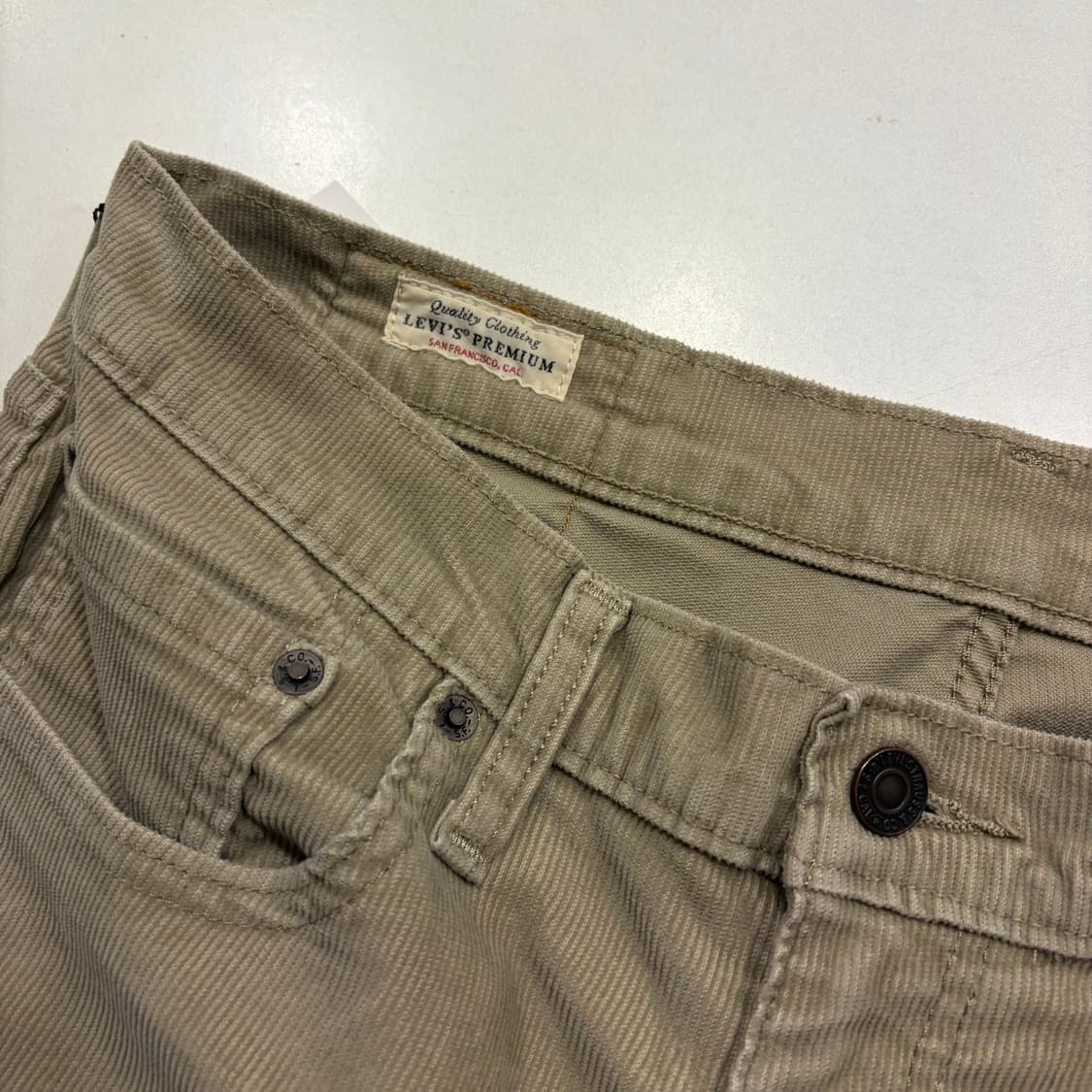 [32] 리바이스 502 코듀로이 베이지 바지 B254 상품이미지6