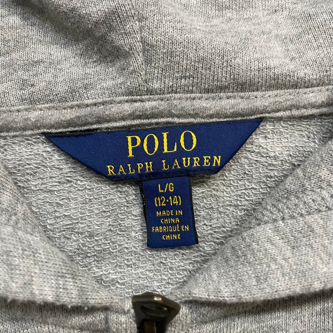 폴로 랄프로렌 걸즈 베어 후드 집업 그레이 상품이미지4