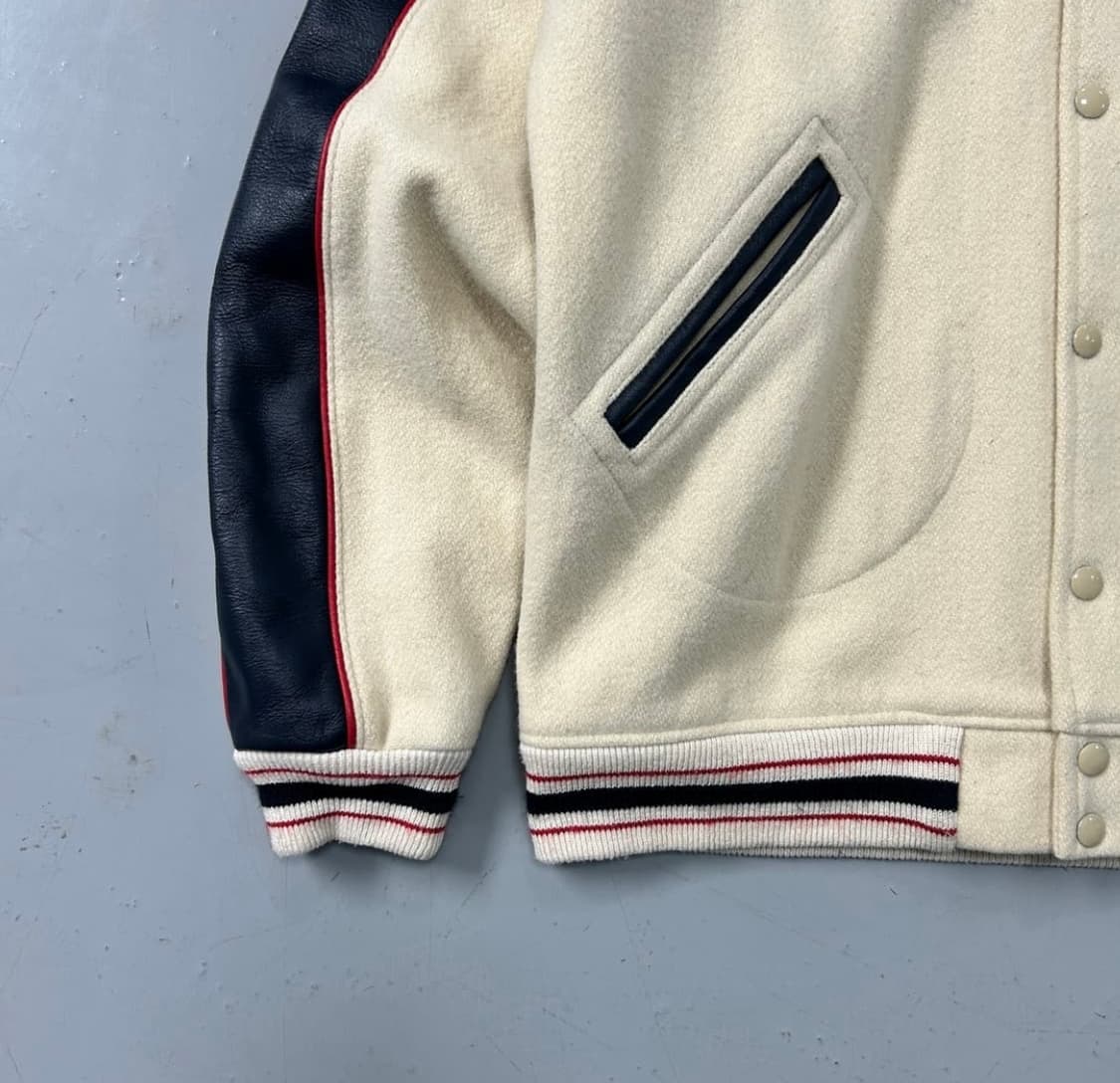 2003FW 슈프림 레더 울 바시티 자켓 상품이미지3