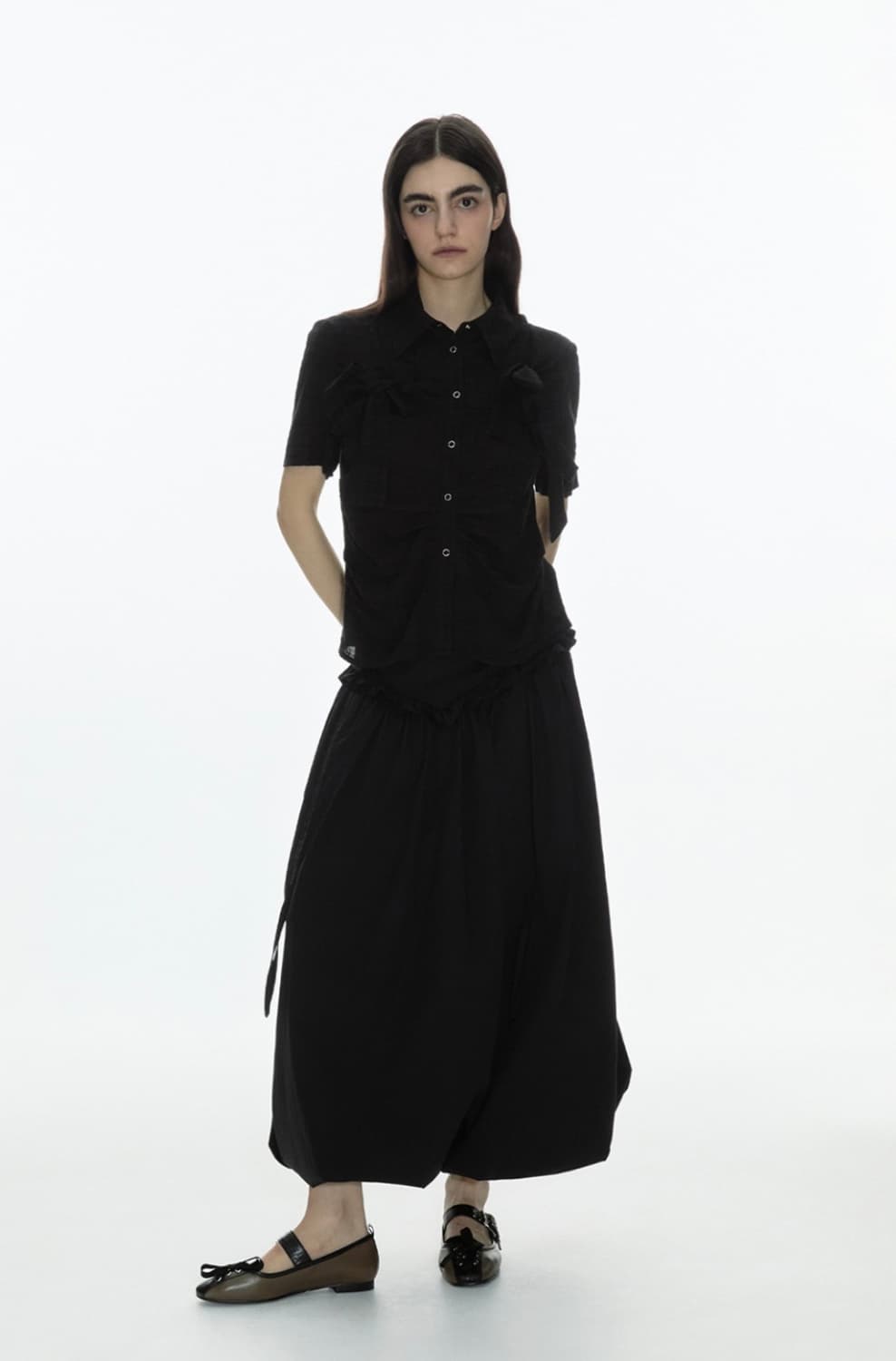 밀로 우먼 셔링 맥시 스커트 상품이미지4