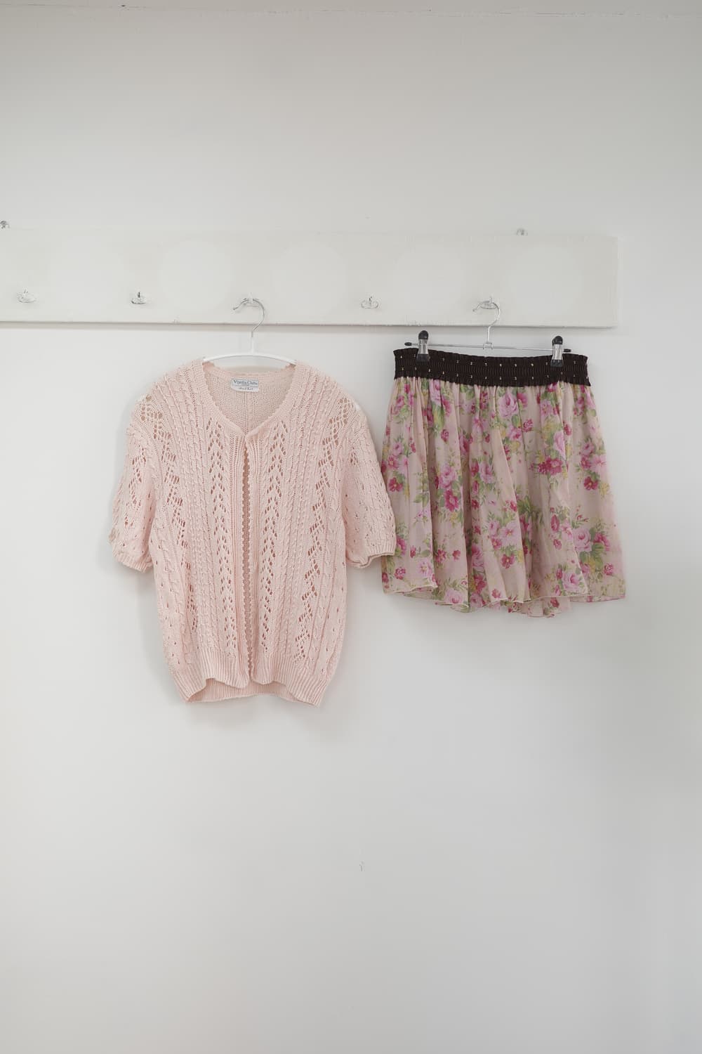 Viyella club London pink half cardigan 상품이미지5