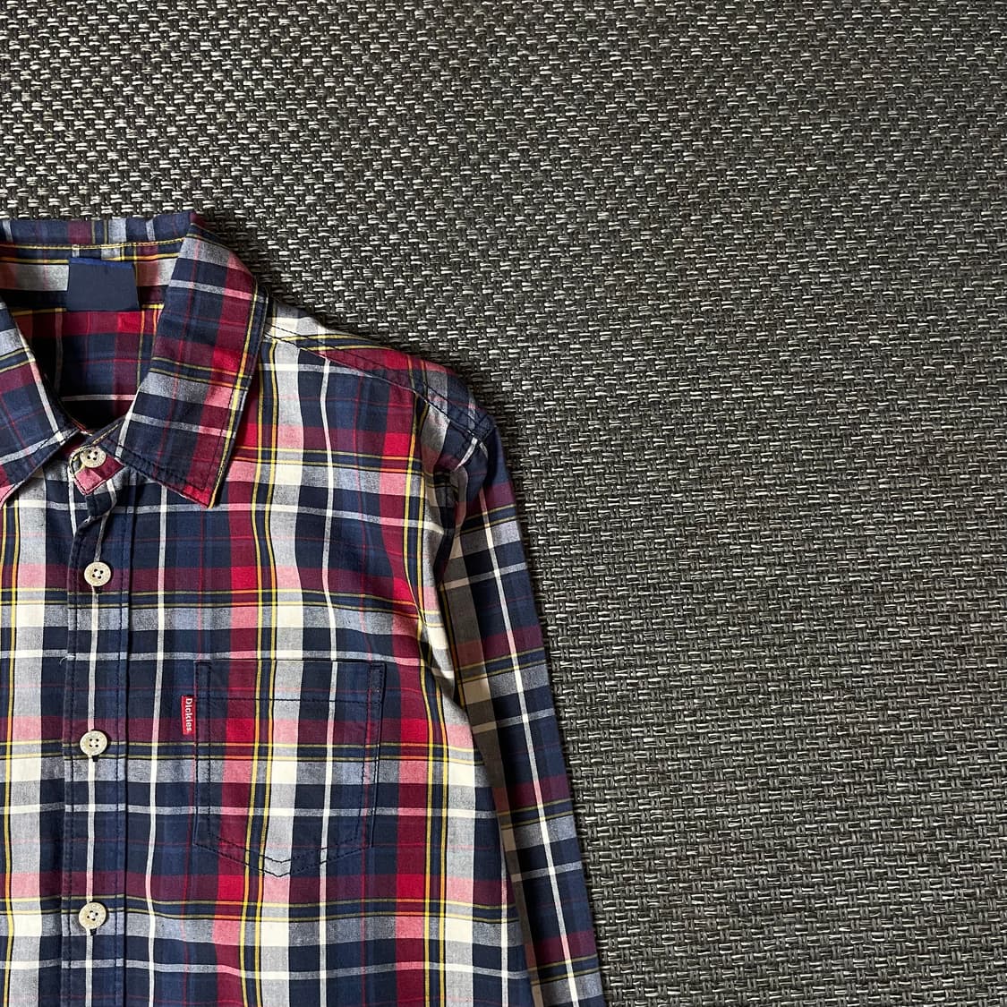  디키즈 블루 레드 체크 긴팔 셔츠 L 상품이미지3