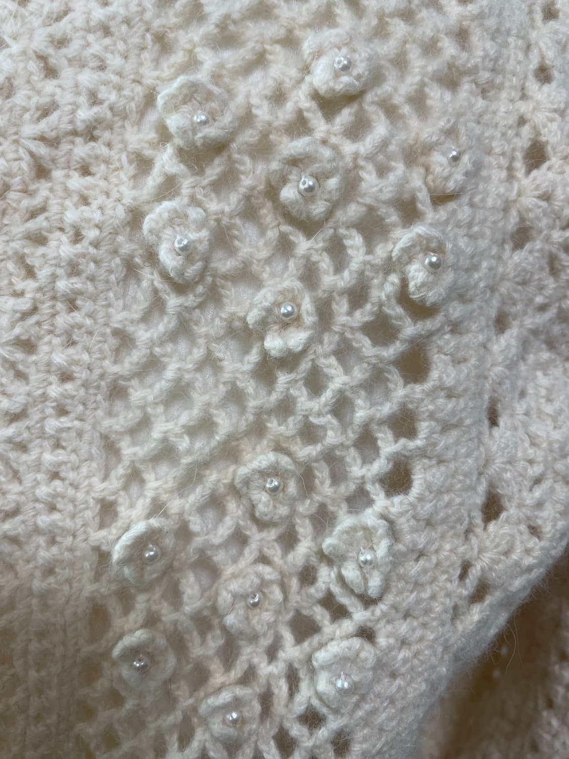 플라워 입체 디테일 빈티지 크로쉐 니트 가디건 상품이미지4