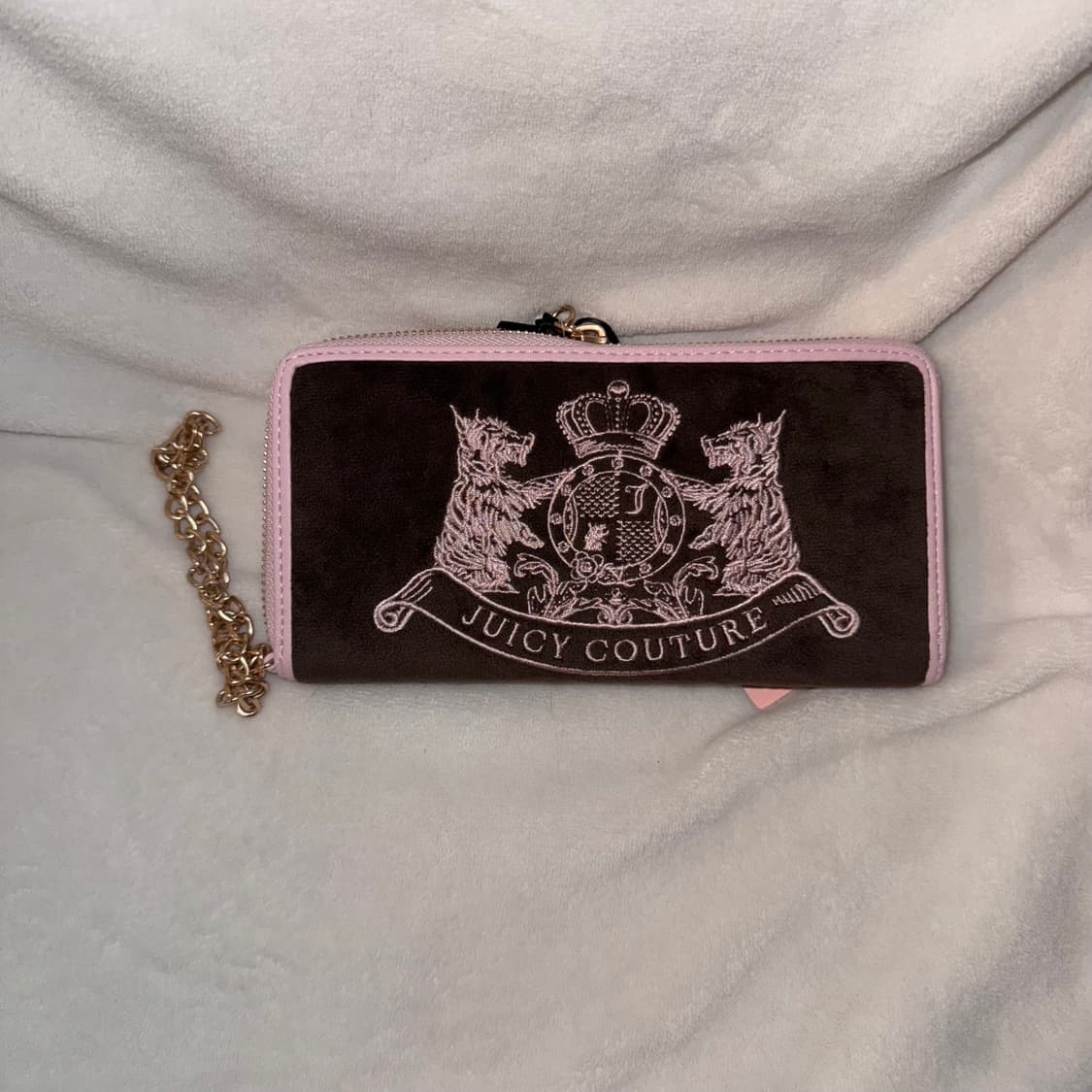 쥬시꾸뛰르 스코티독 핑크 장지갑 갸루 파우치 베이비베어 베메클 가방 상품이미지1