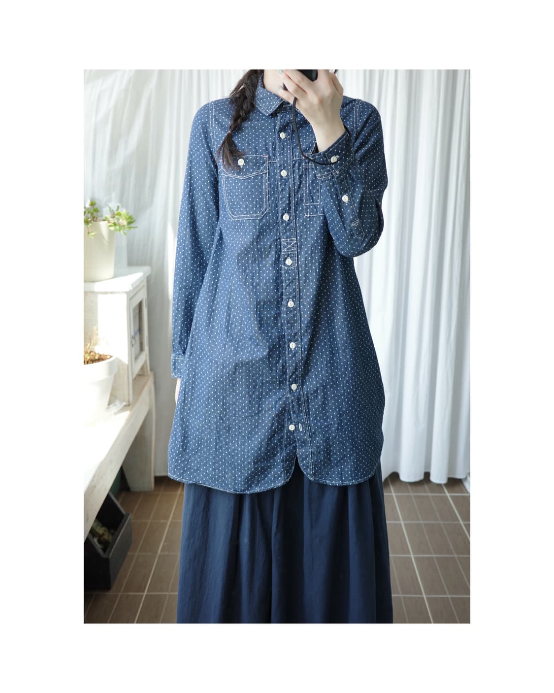 Champ Elysee denim dot one-piece 상품이미지5