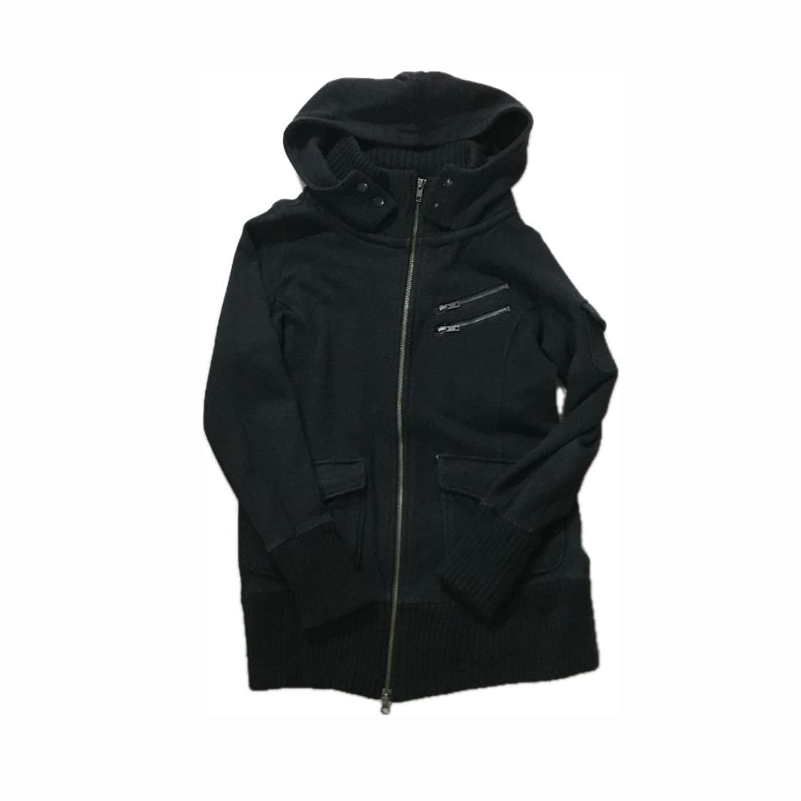 백넘버 여성 포켓 하이넥 슬림핏 후드집업 상품이미지1