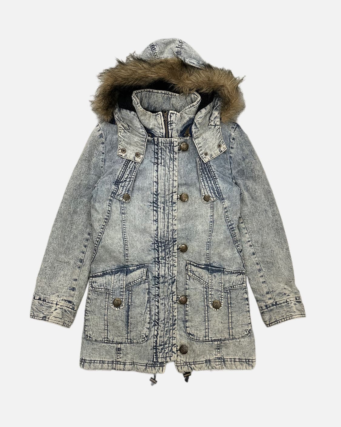  stone washing denim hood jumper 상품이미지1