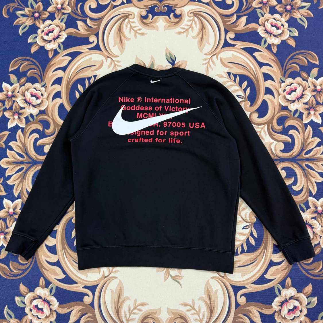 (XL)나이키 Nike 더블 스우시 맨투맨(블랙,뒷판 빅로고) 상품이미지5