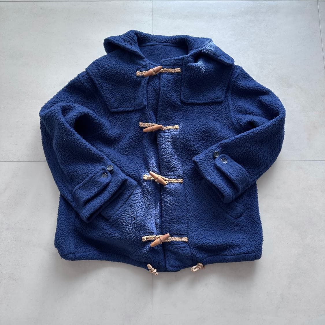 베이프 포스트오버롤즈 플리스 더플 코트 상품이미지6