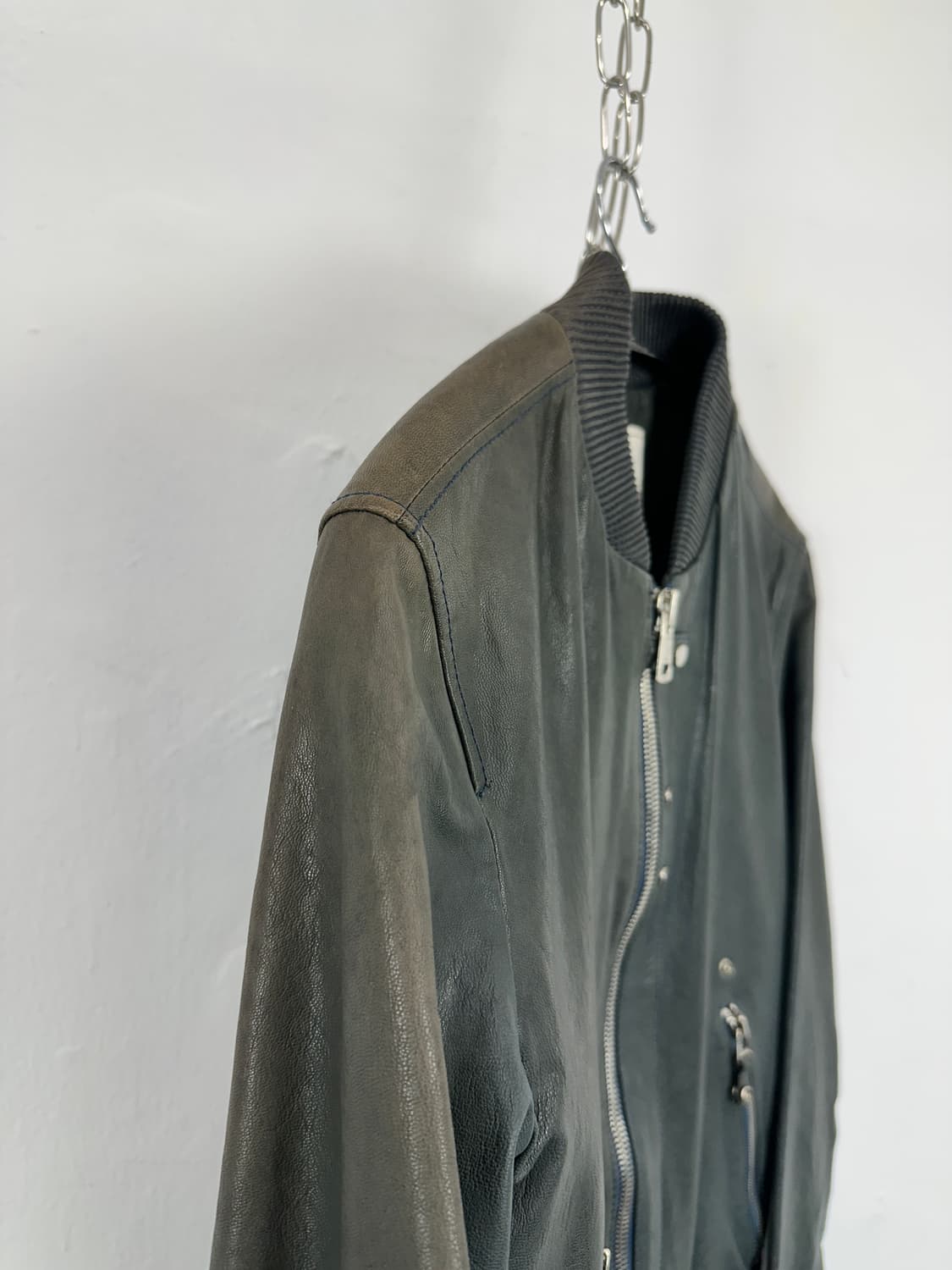 Intermezzo Faded Slim Leather Bomber 상품이미지7