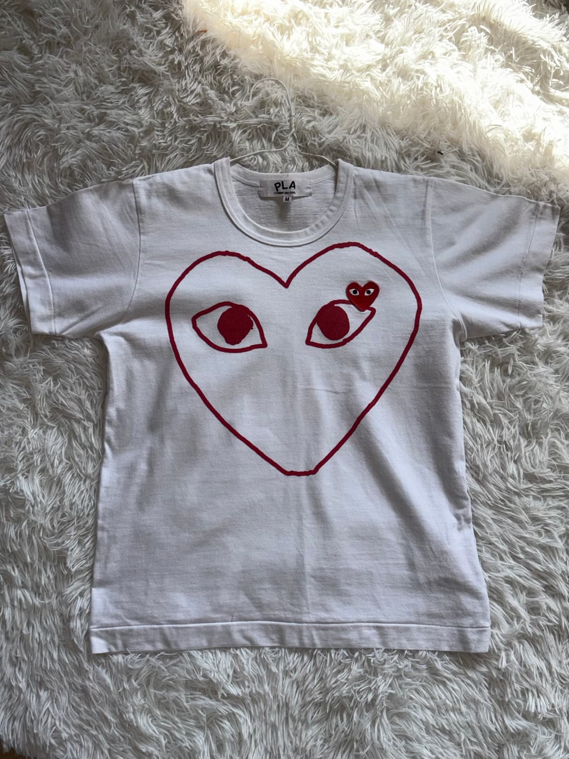 꼼데가르송 PLAY 더블 하트 반팔티 M 상품이미지1