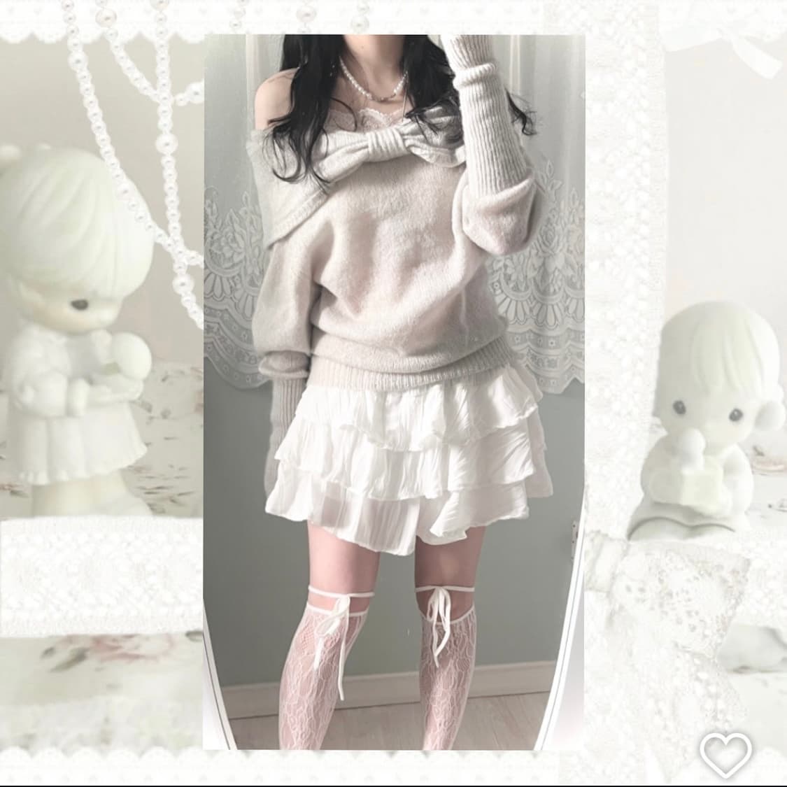 퍄뮤 빈티지 러블리 히메갸루 오픈숄더 상품이미지2