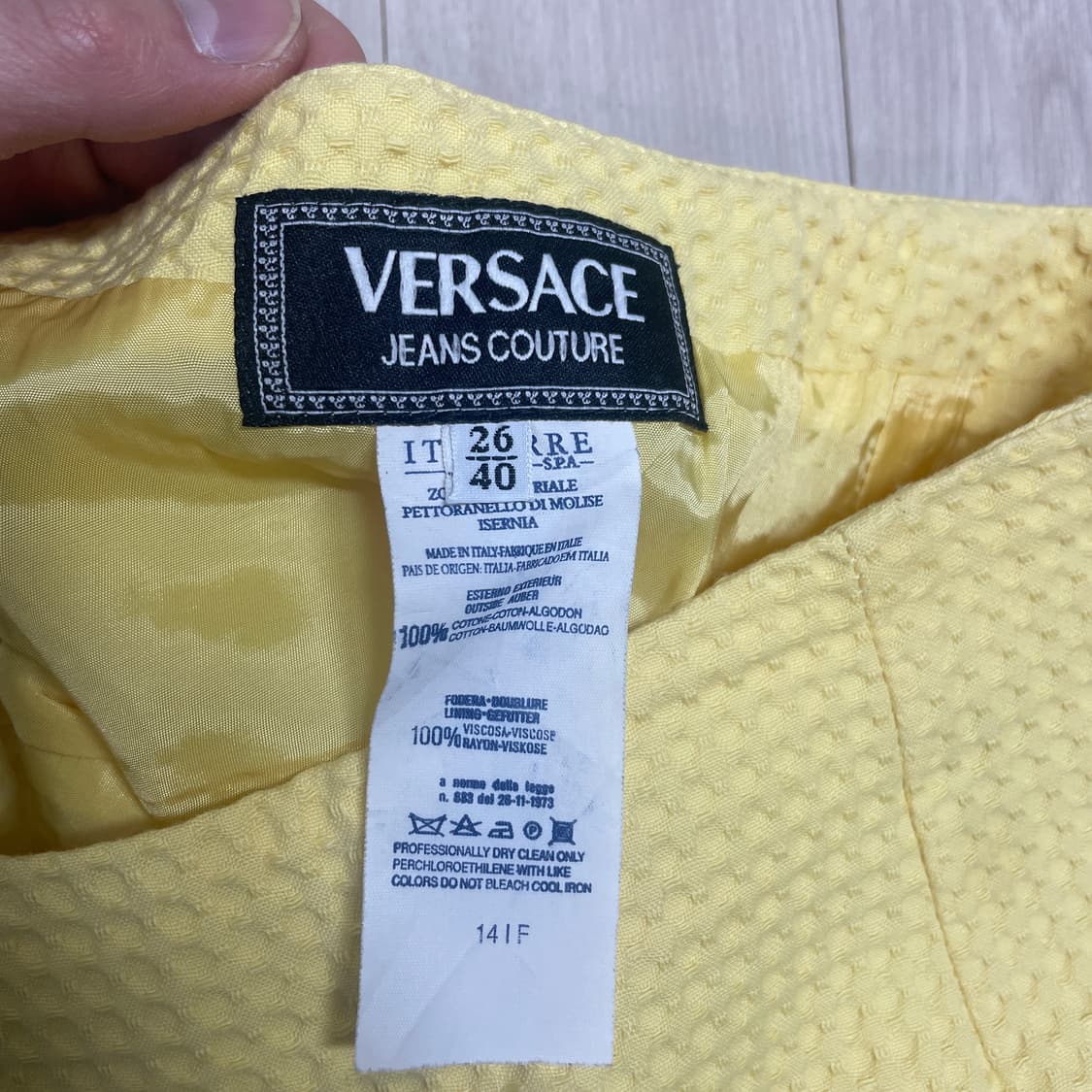 베르사체 Jeans Couture 노란색 미니 스커트 상품이미지3