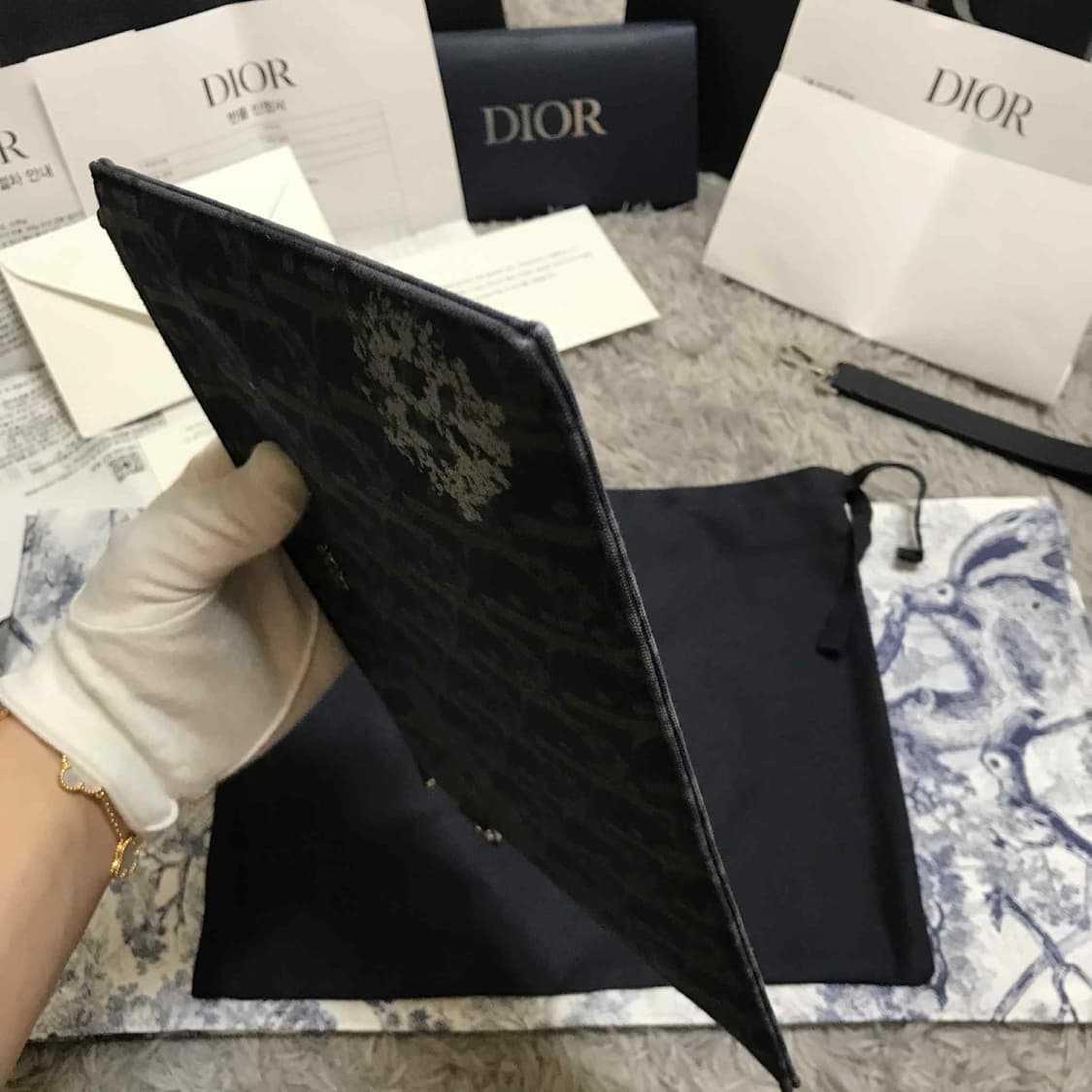 {클로젯}[백화점 풀구성+인보이스]디올 오블리크 A5 데님 클러치백 상품이미지9