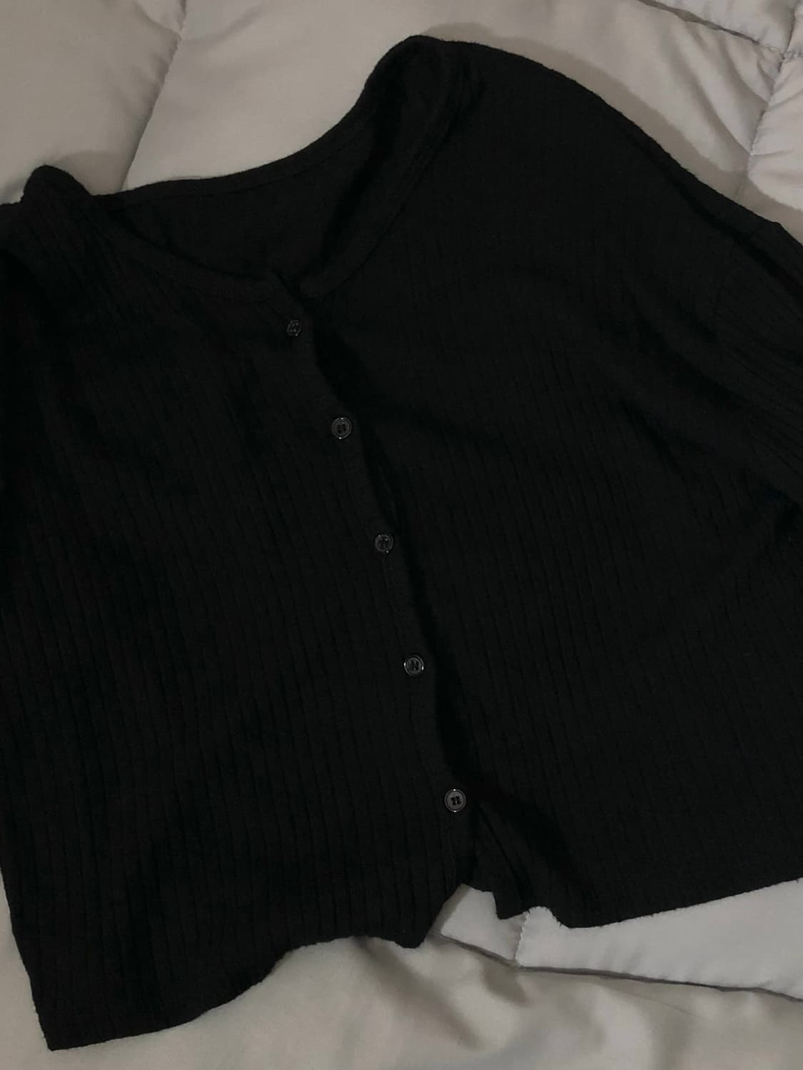 여름 골지 가디건 블랙 상품이미지2