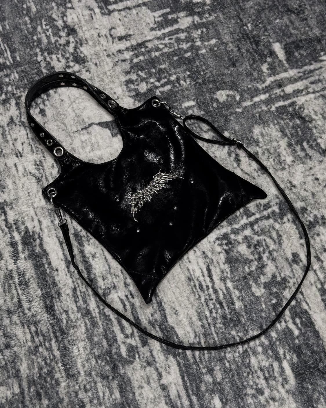 {UNKNOWN} Punk Glossy Studded 2-Way Bag  상품이미지1