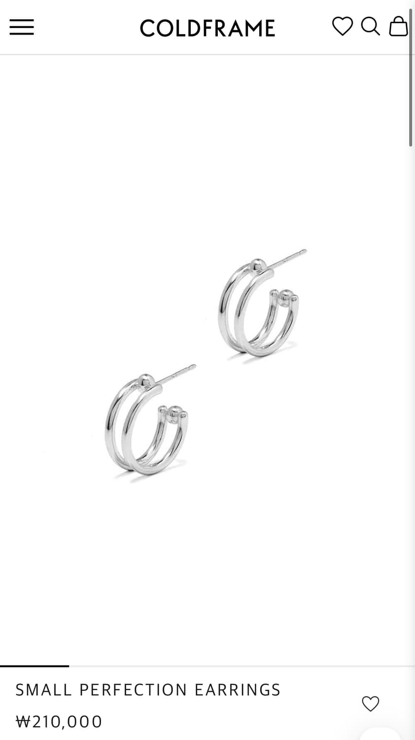 콜드프레임 귀걸이 상품이미지1