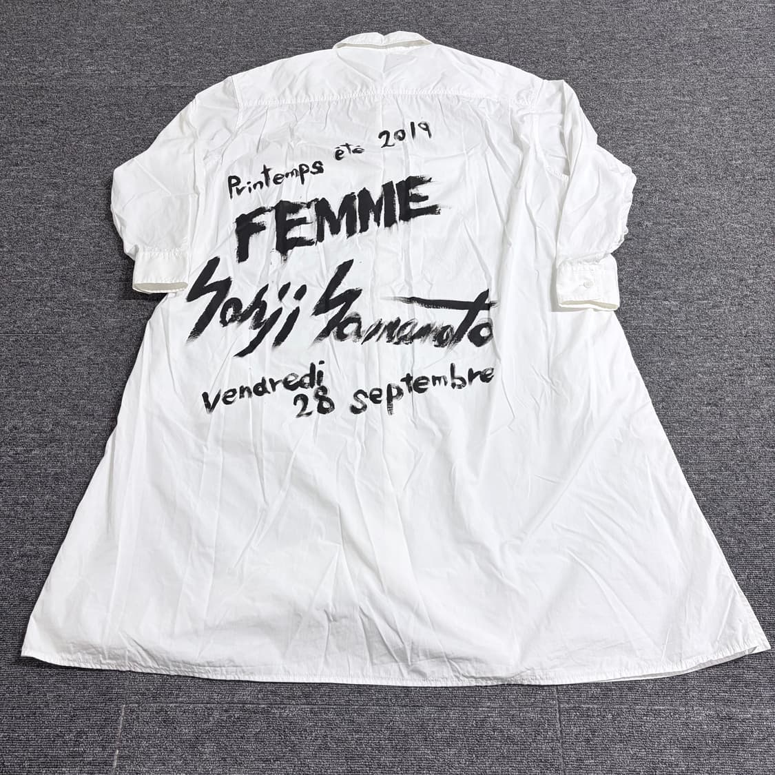 요지 야마모토 19ss 핸드 페인팅 롱 셔츠 상품이미지10