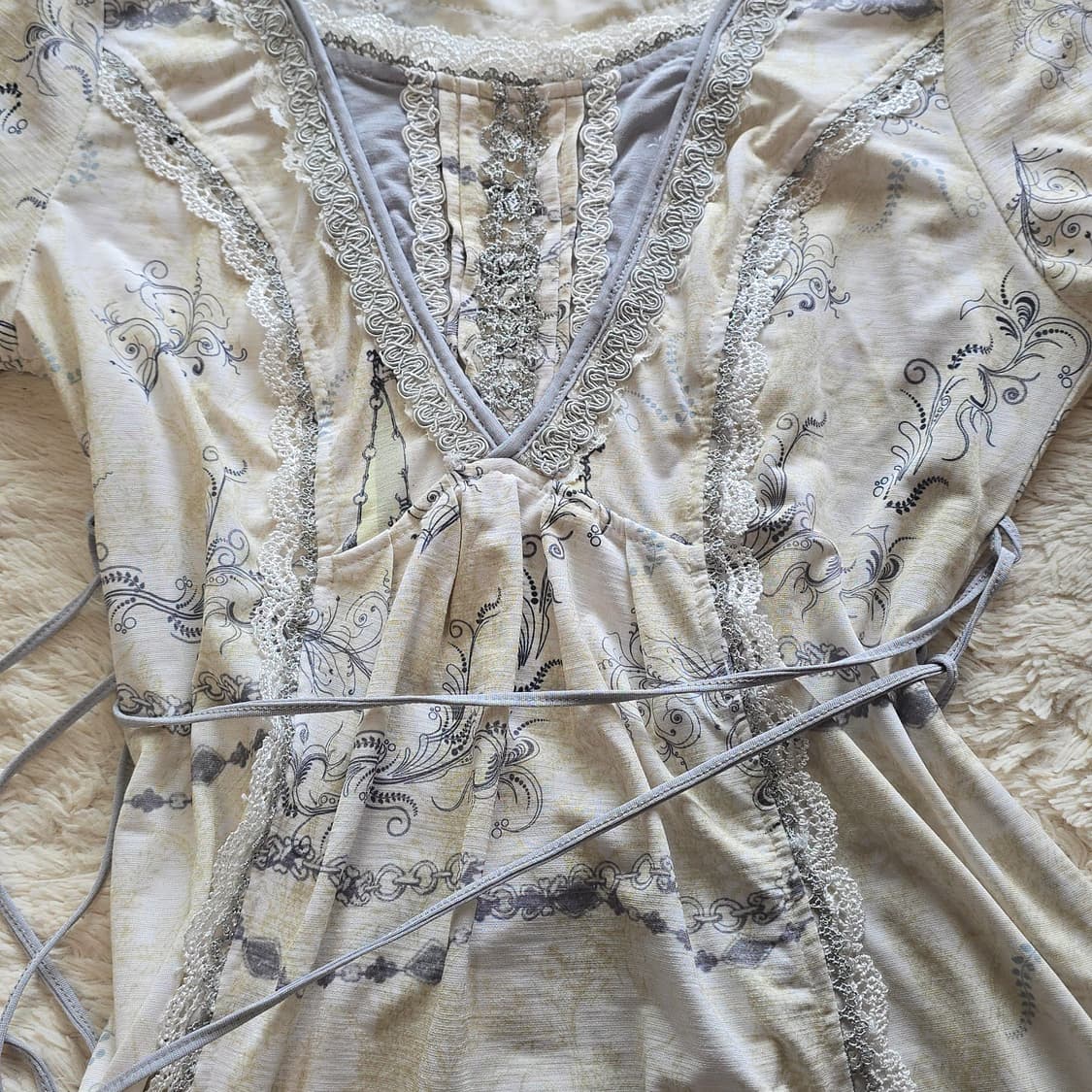 ozzon 오즈온 오즈안젤로 원피스 빈티지 오리엔탈 상품이미지2