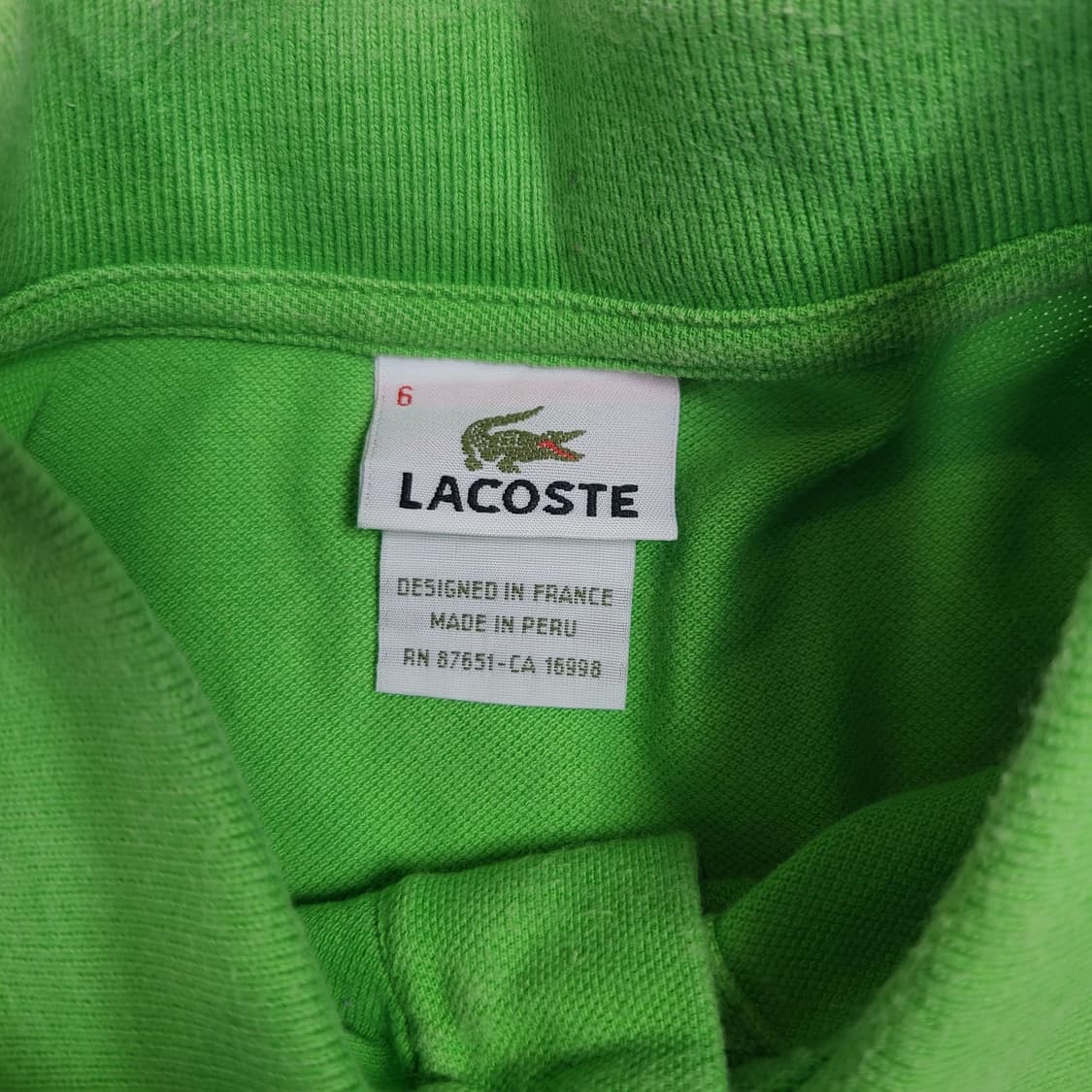 Lacoste 클래식 그린 폴로 카라티셔츠 상품이미지5