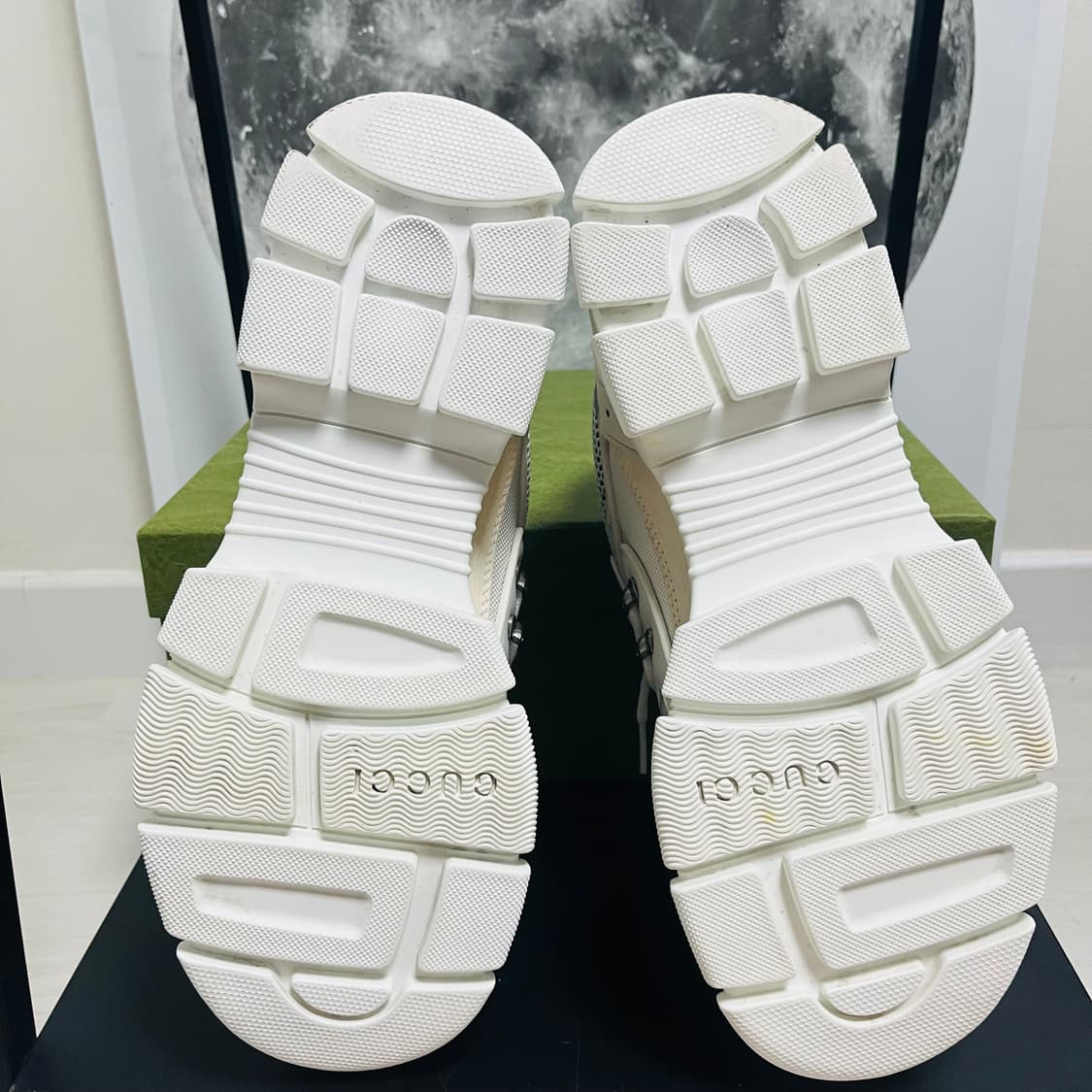 정품 9) 구찌 플래시 트랙 트레킹 화이트 스니커즈 275~280 상품이미지5