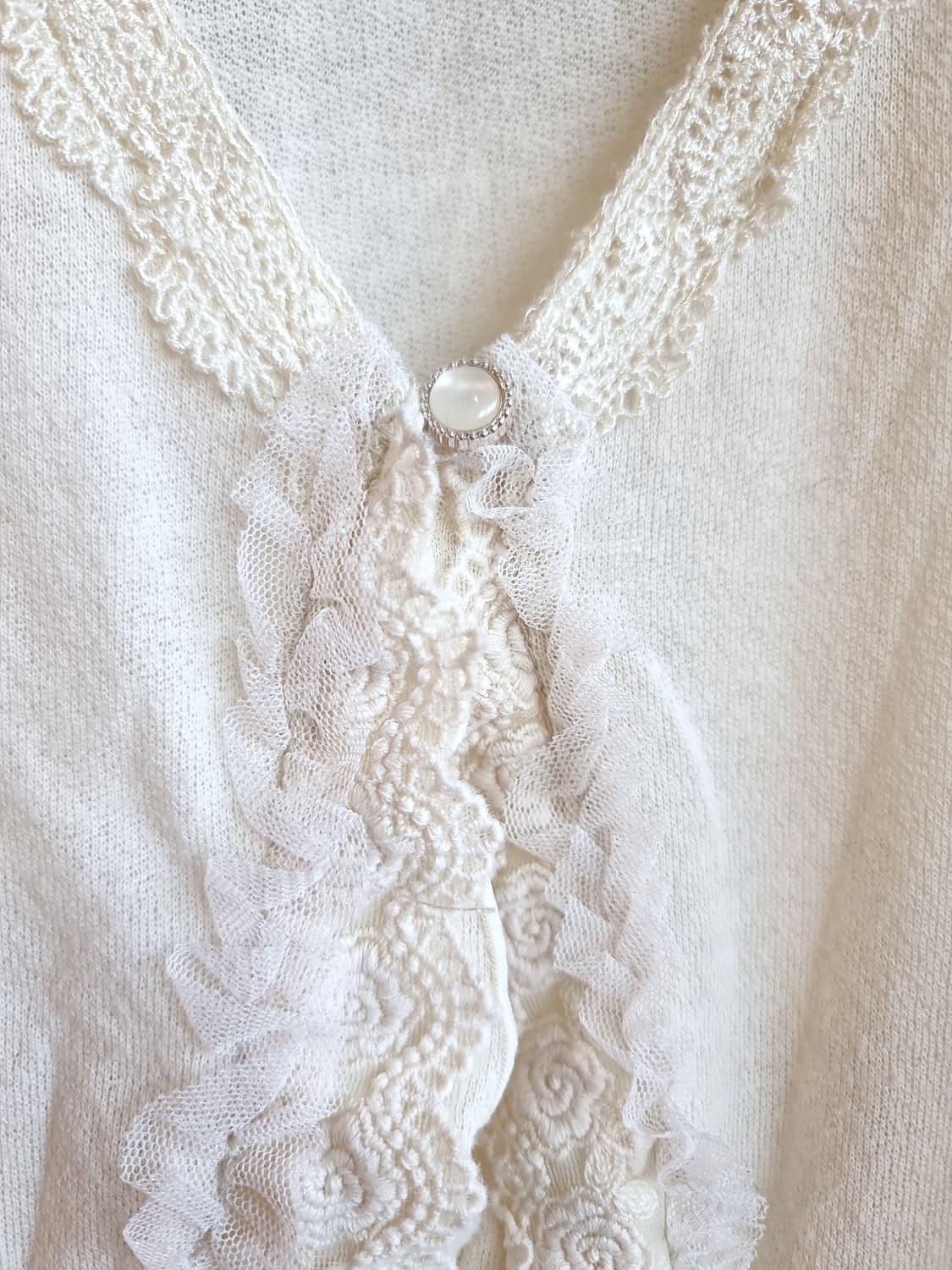 axes femme 레이스 롱 가디건 아이보리 상품이미지2