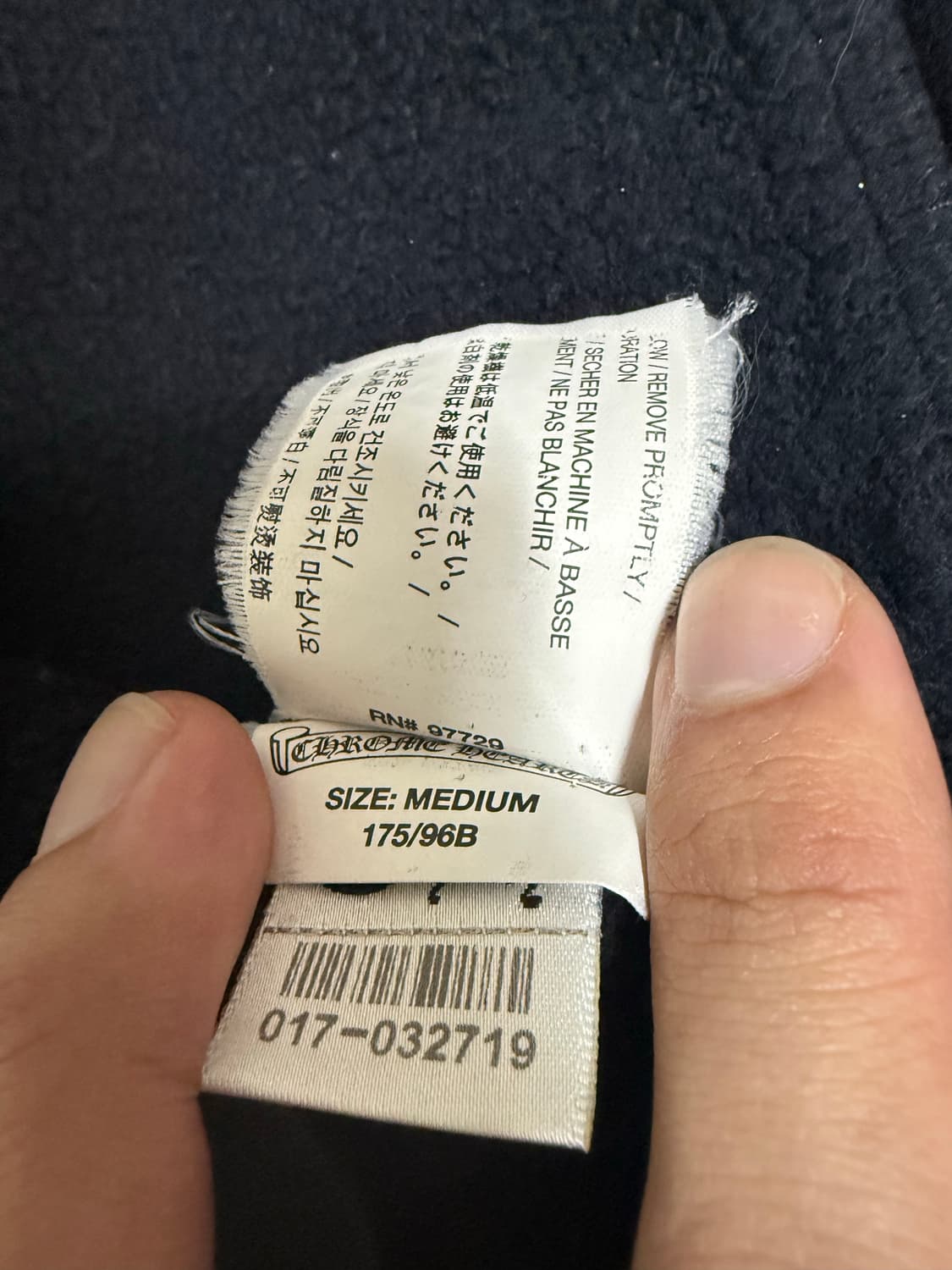 크롬하츠 매티보이 촘퍼 블랙 후드 M 상태양호 희소성굳! 상품이미지5