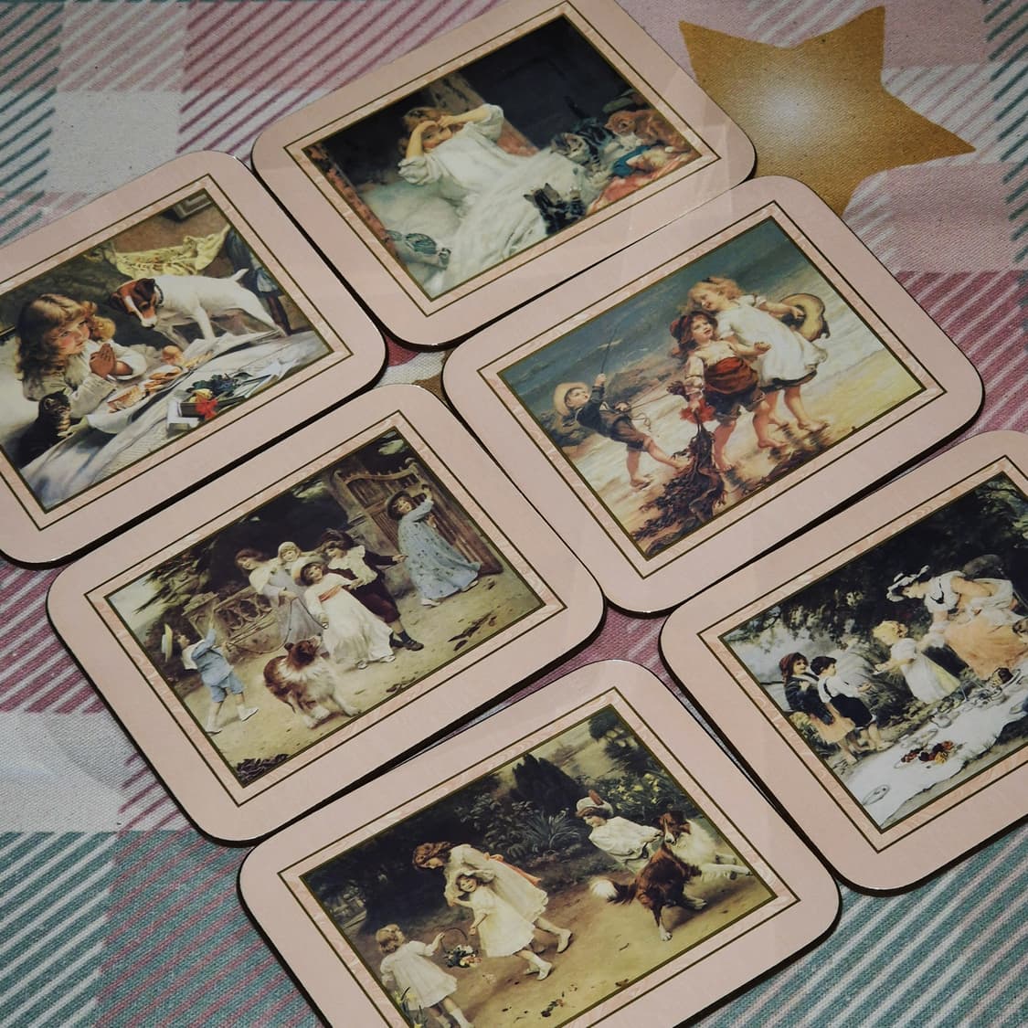 80s 뉴질랜드 제이슨 빅토리안 클래식 코스터 6p 상품이미지9