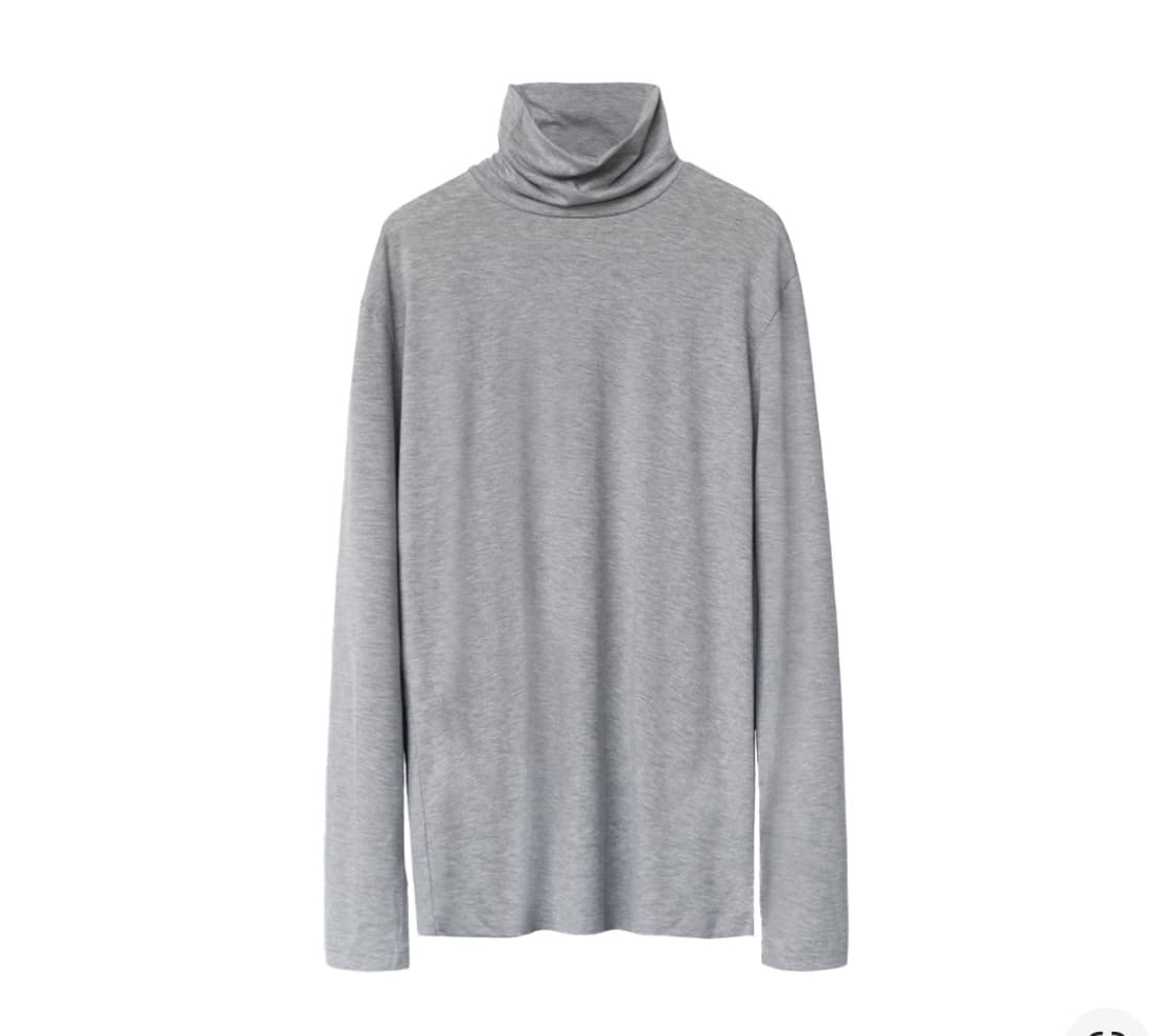 [3] 폴리테루 터틀넥 슬리브 멜란지 그레이 상품이미지1